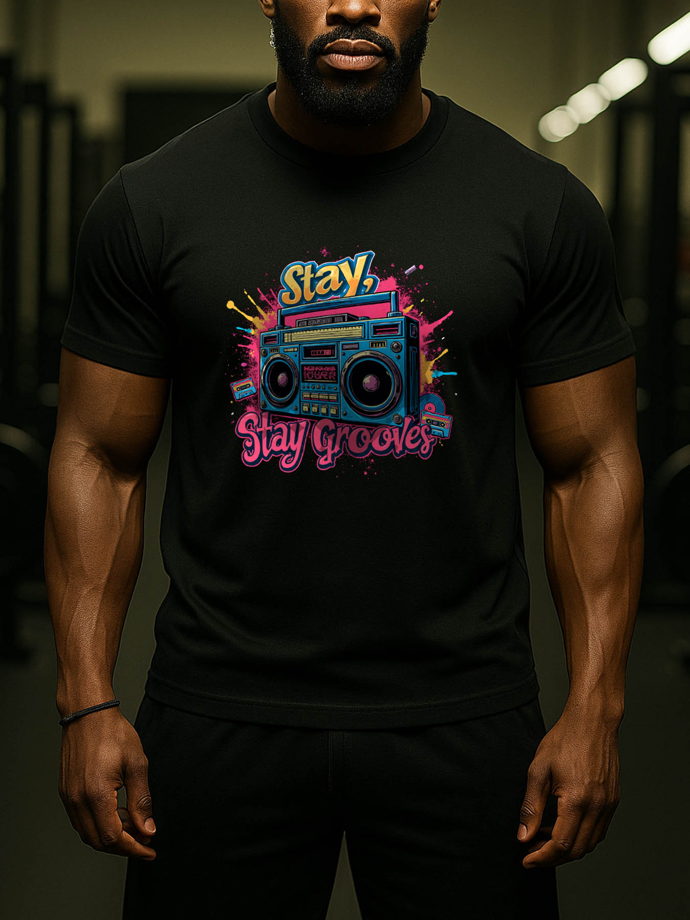 RTTMALL Caribbean Beach Palm Tree Print Casual Cotton T-Shirts for Men, Breathable Durable Machine Washable Summer Tee