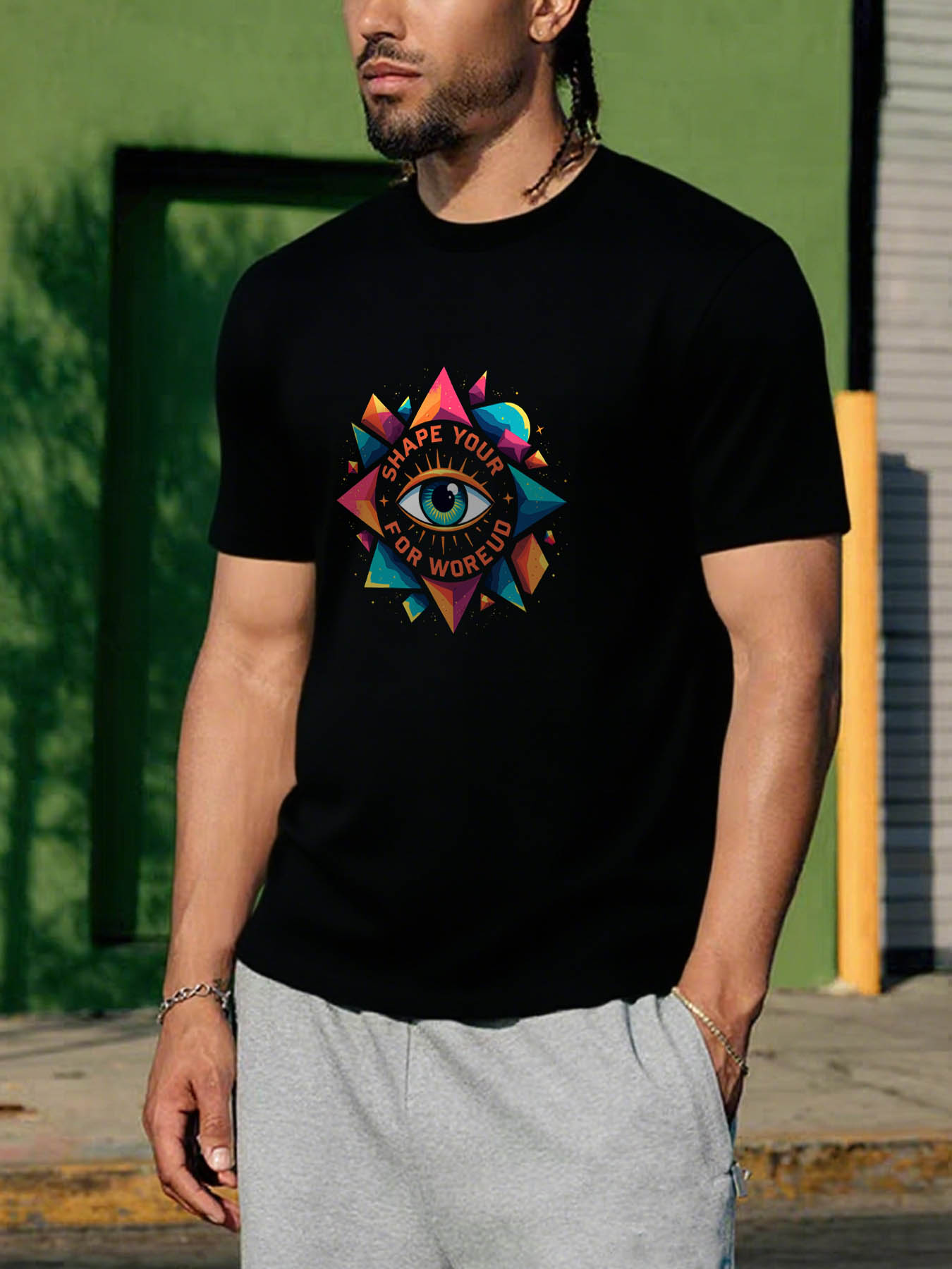 Men's 100% Cotton RTTMALL T-Shirts, Relaxed Fit Printed Tees for Caribbean Beach, Central American Island Summer Casual Wear