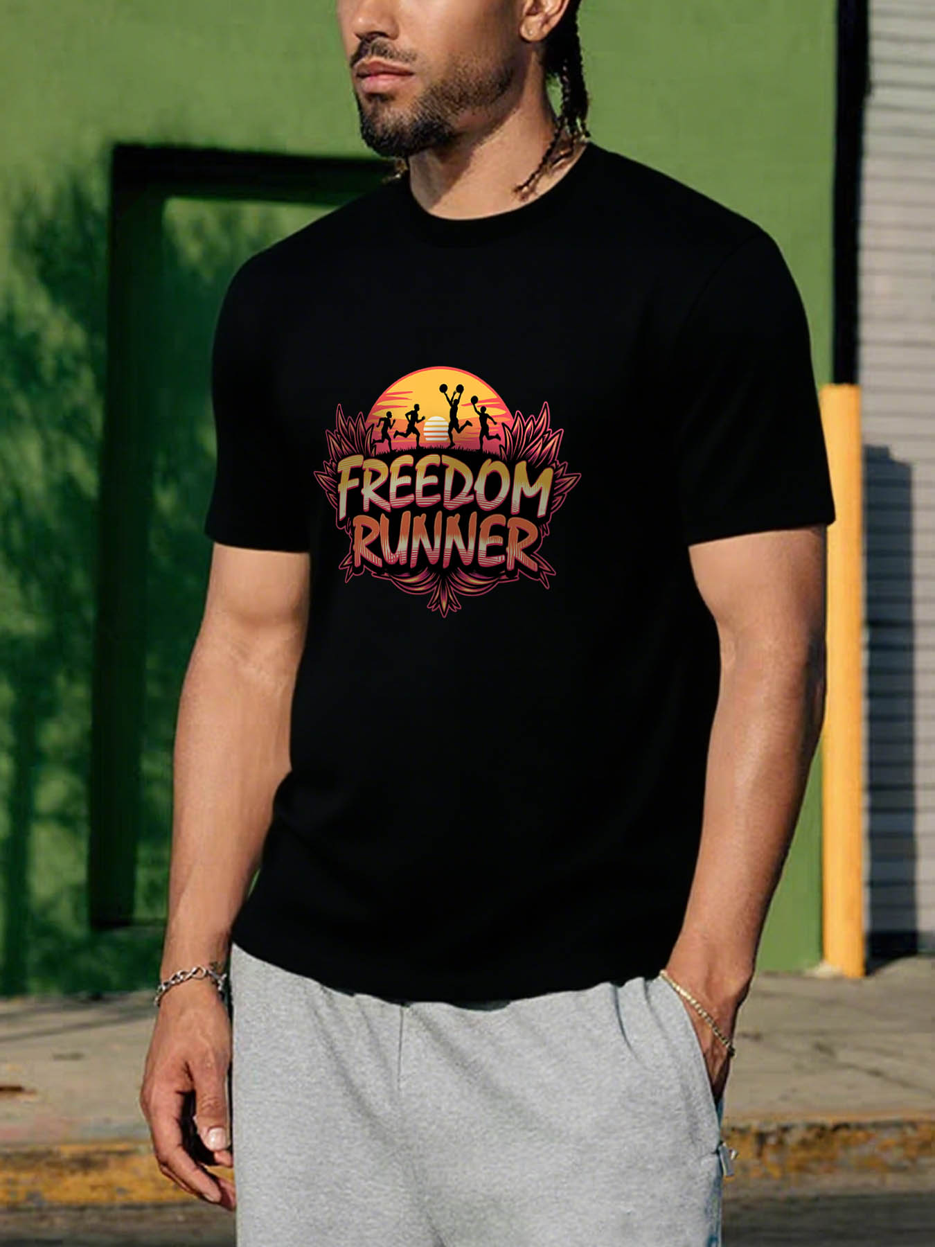 Men's 100% Cotton RTTMALL Printed T-Shirt, Casual Breathable Crewneck Beach Tees for Caribbean & Central American Summer Trips