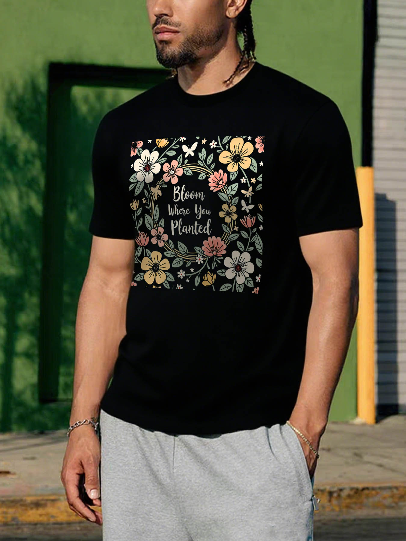 Men's 100% Cotton RTTMALL Printed T-Shirts, Soft Lightweight Comfort Fit Casual Beach Tees for Caribbean Island Summer Dating & Gifting