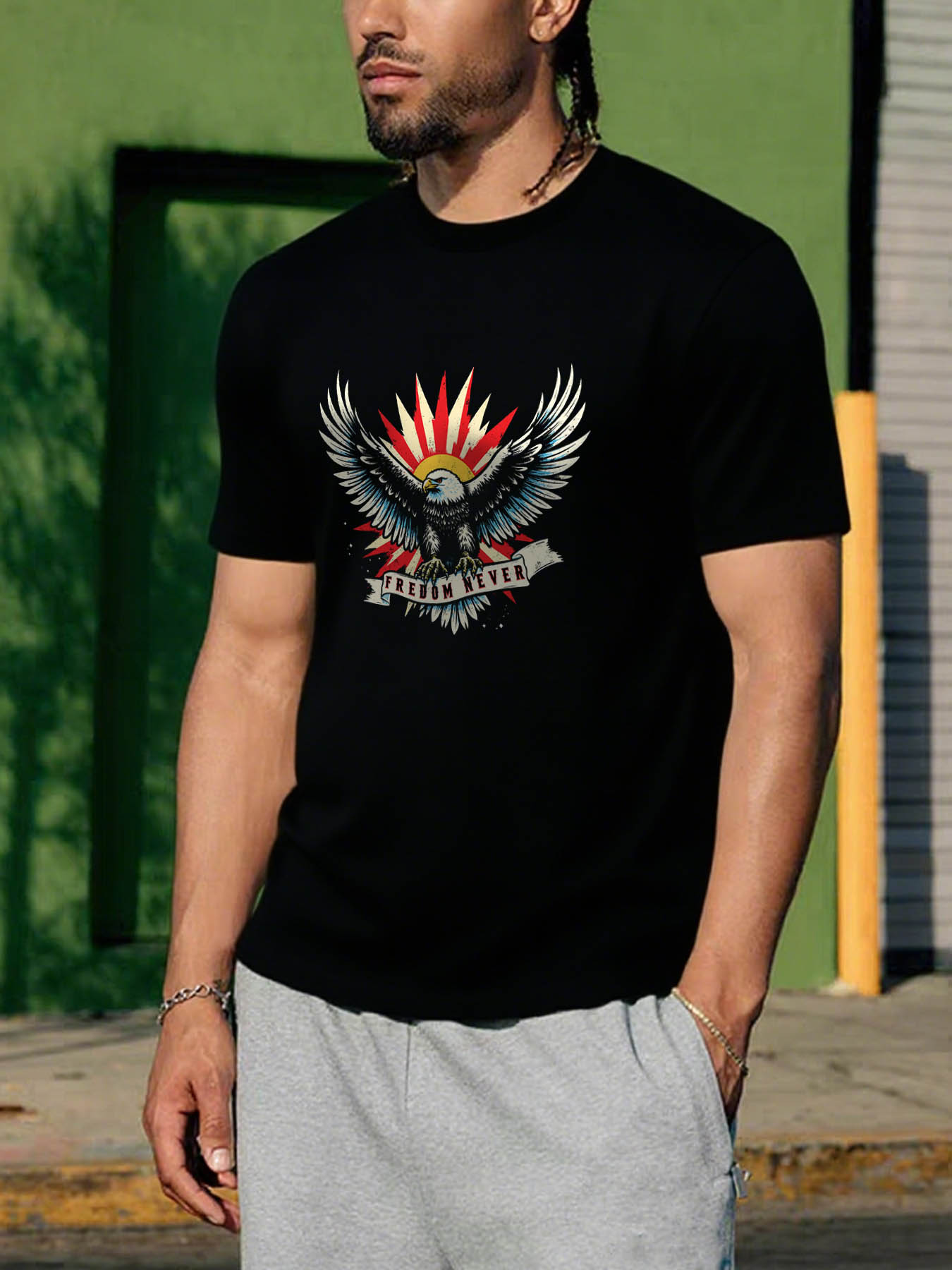 Caribbean RTTMALL Printed T-Shirts, Island Beach Summer Casual Cotton Tees for Men