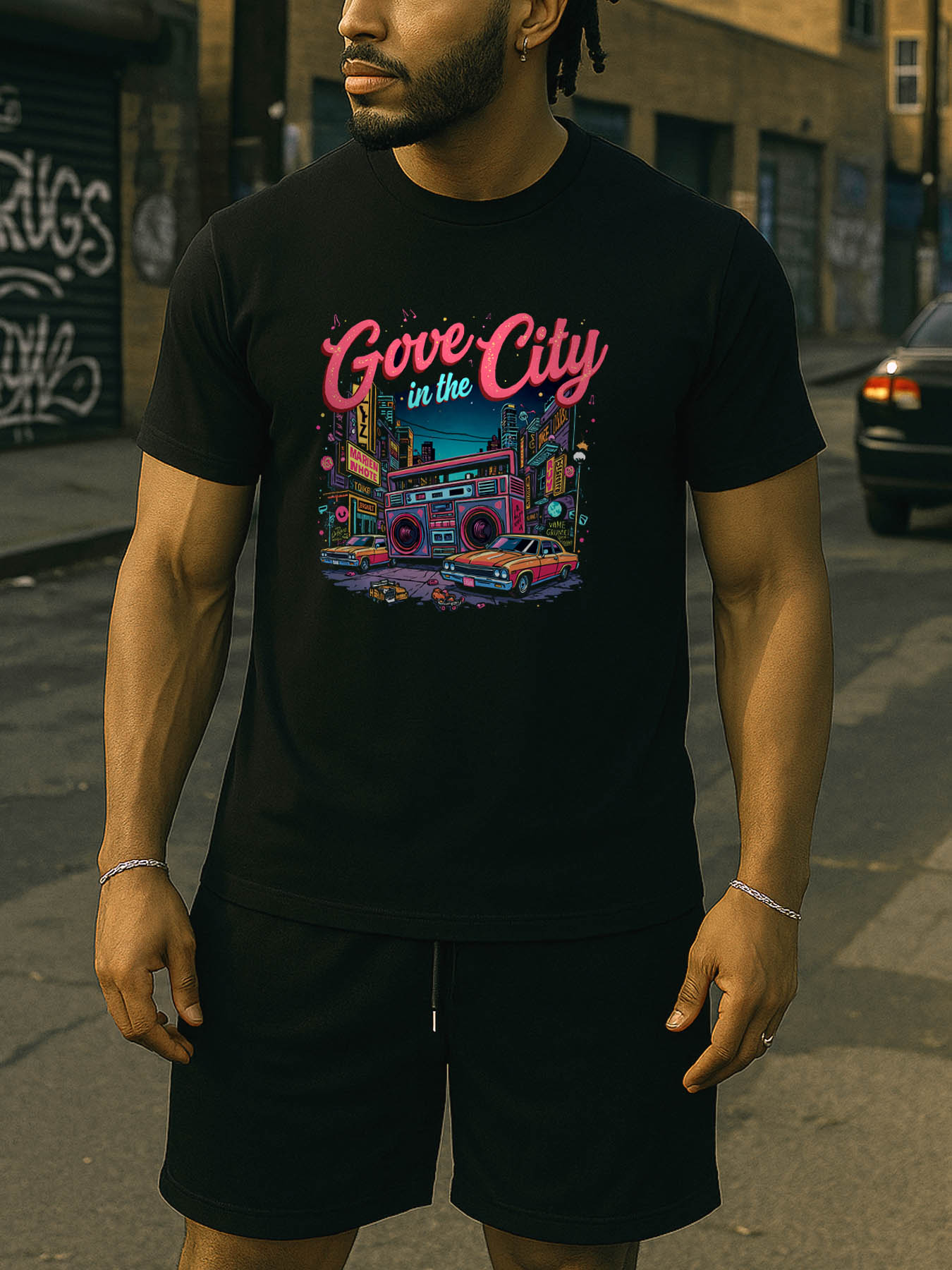 RTTMALL Caribbean Island Beach Casual Printed Cotton Men's T-Shirt