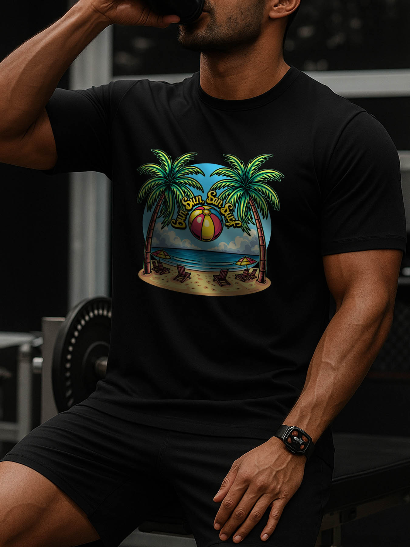 Caribbean RTTMALL Printed T-Shirts for Men, Soft Cotton Casual Beach Island Graphic Tees for Summer Activies