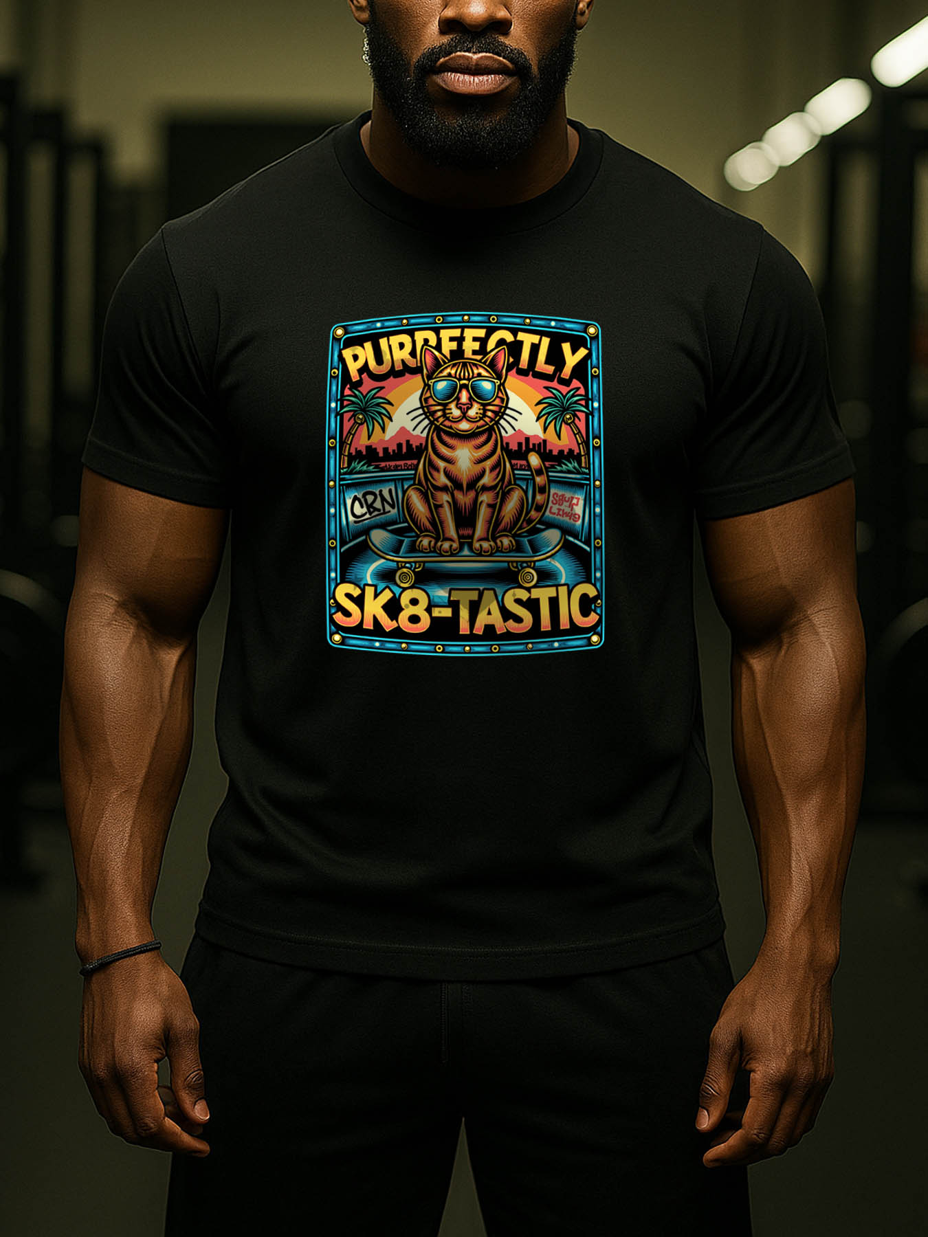 RTTMALL Caribbean Island Beach Casual Printed Cotton T-Shirt for Men