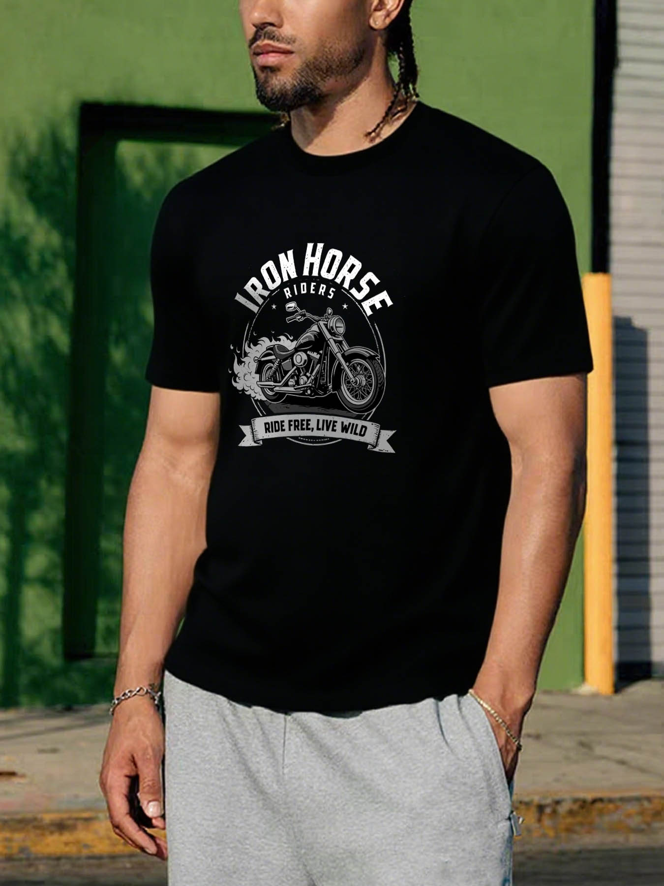 RTTMALL Caribbean Beach Island Printed Casual Cotton T-Shirts for Men