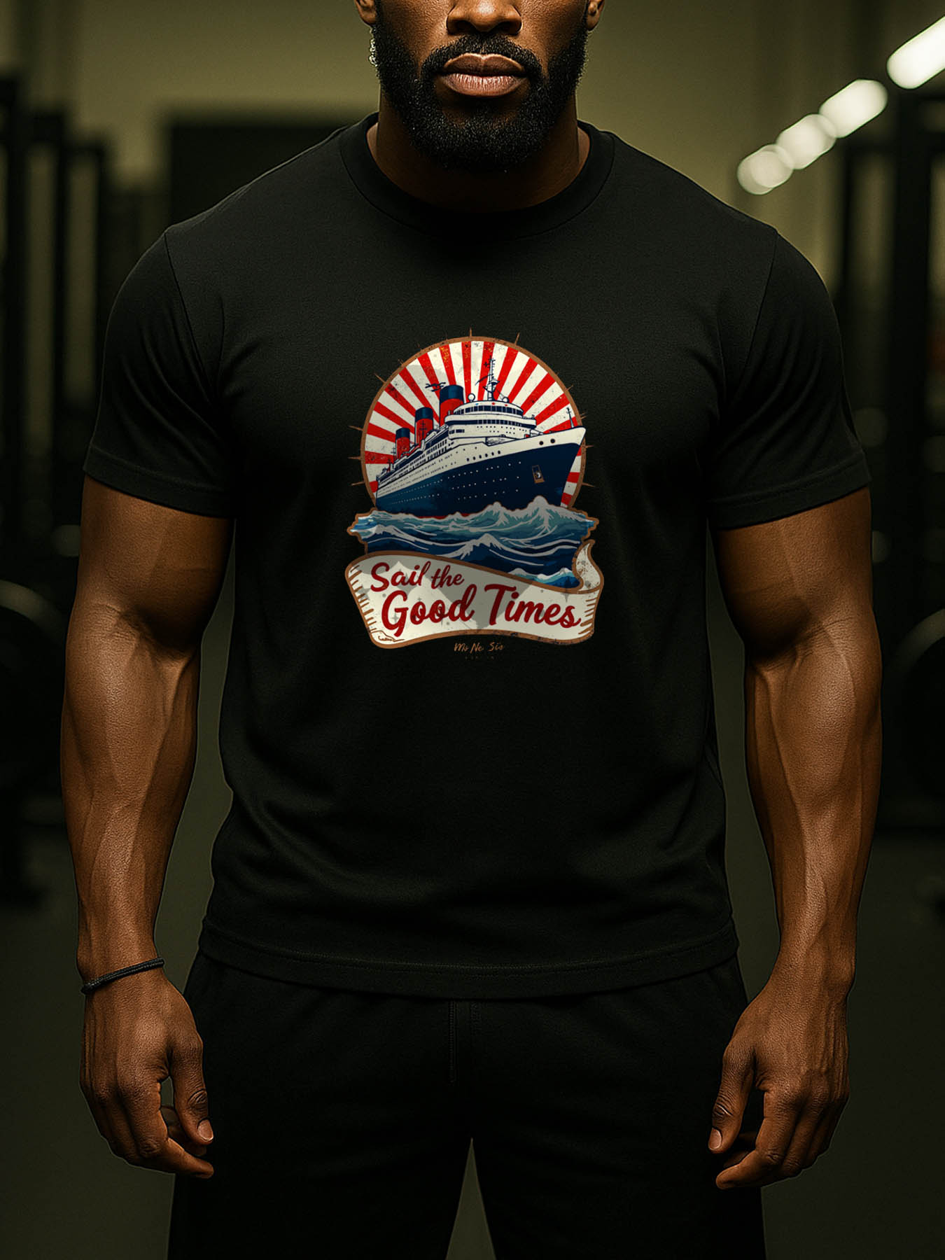 RTTMALL Caribbean Island Beach Print Casual Cotton T-Shirt for Men, Breathable Summer Short Sleeve Tees with Palm Tree Ocean Coastal Designs