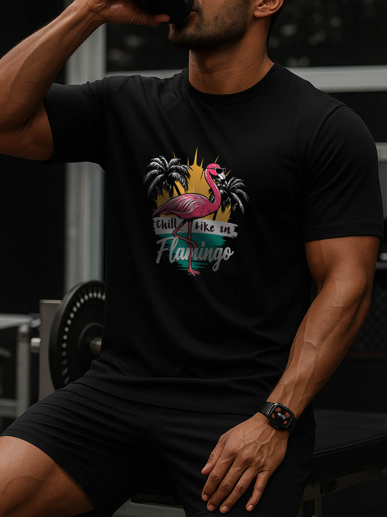 Caribbean RTTMALL Printed T-Shirts for Men, 100% Cotton Casual Beach Summer Tees with Island Palm & Beach Scene Prints