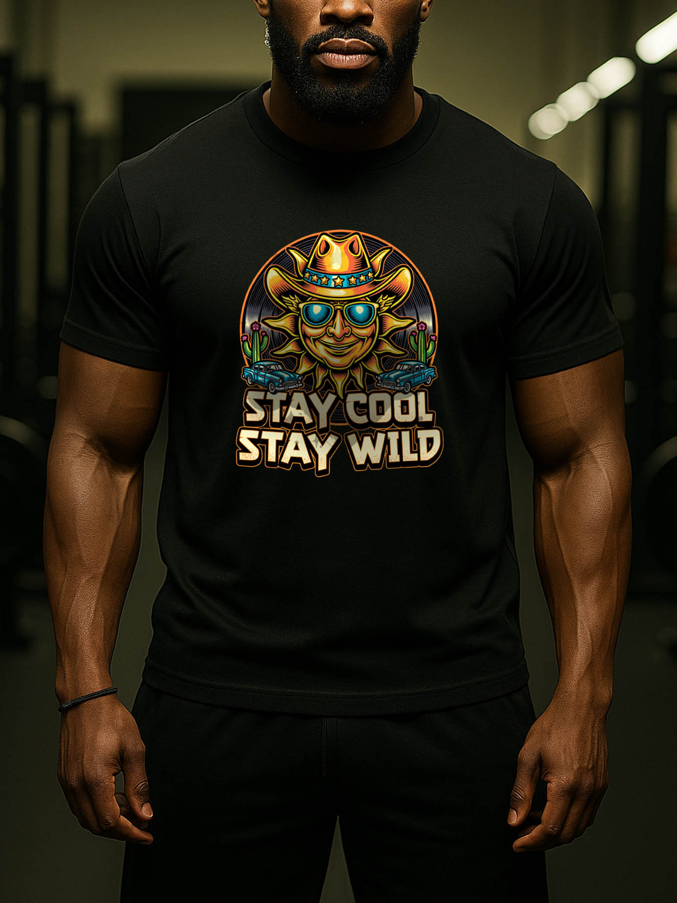 RTTMALL Caribbean Island Beach Casual Printed 100% Cotton Crew Neck Summer T-Shirts for Men