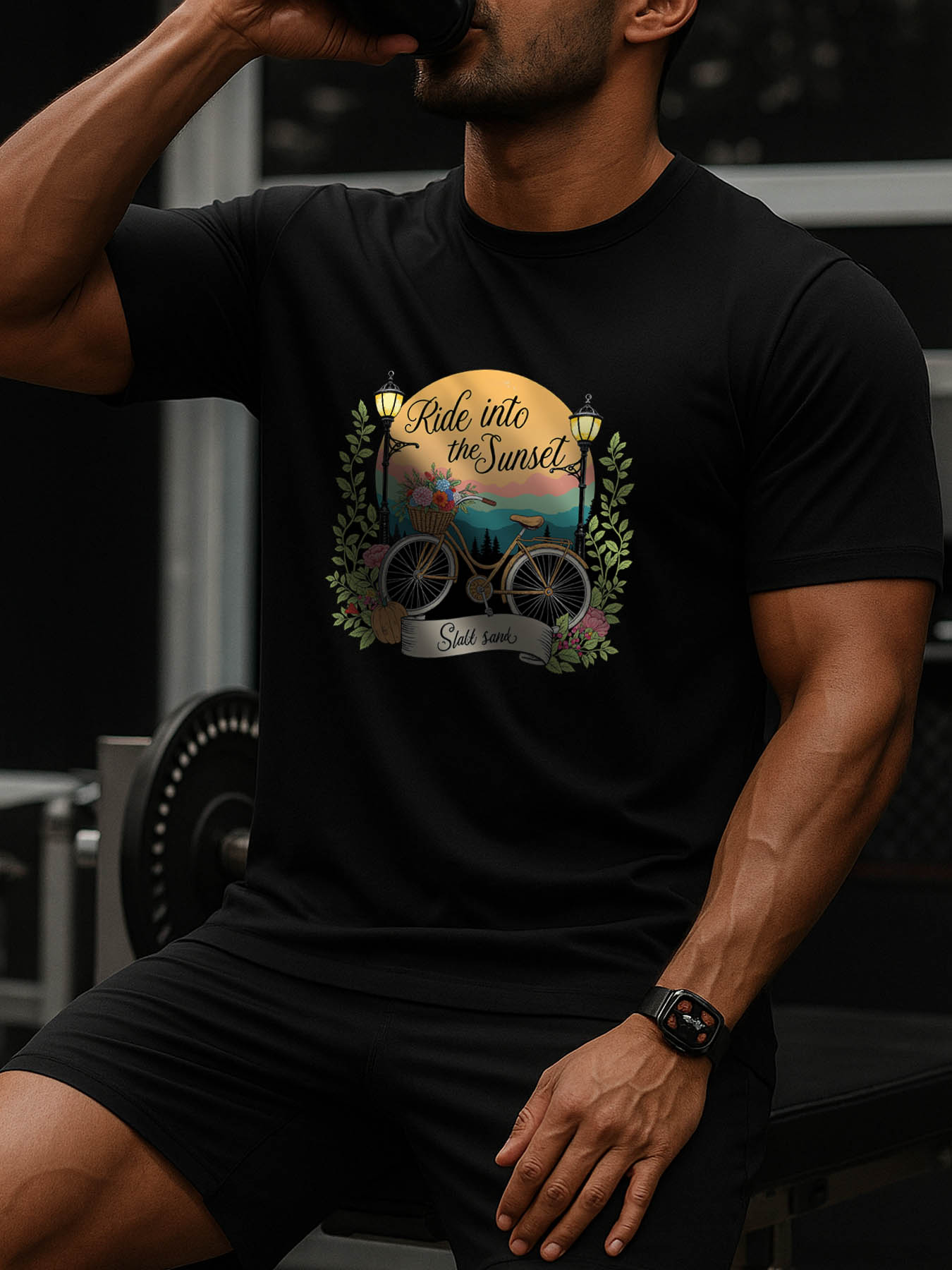 RTTMALL Caribbean Vacation Beach Printed Casual Cotton T-Shirts for Men, Breathable Machine Washable Summer Tees
