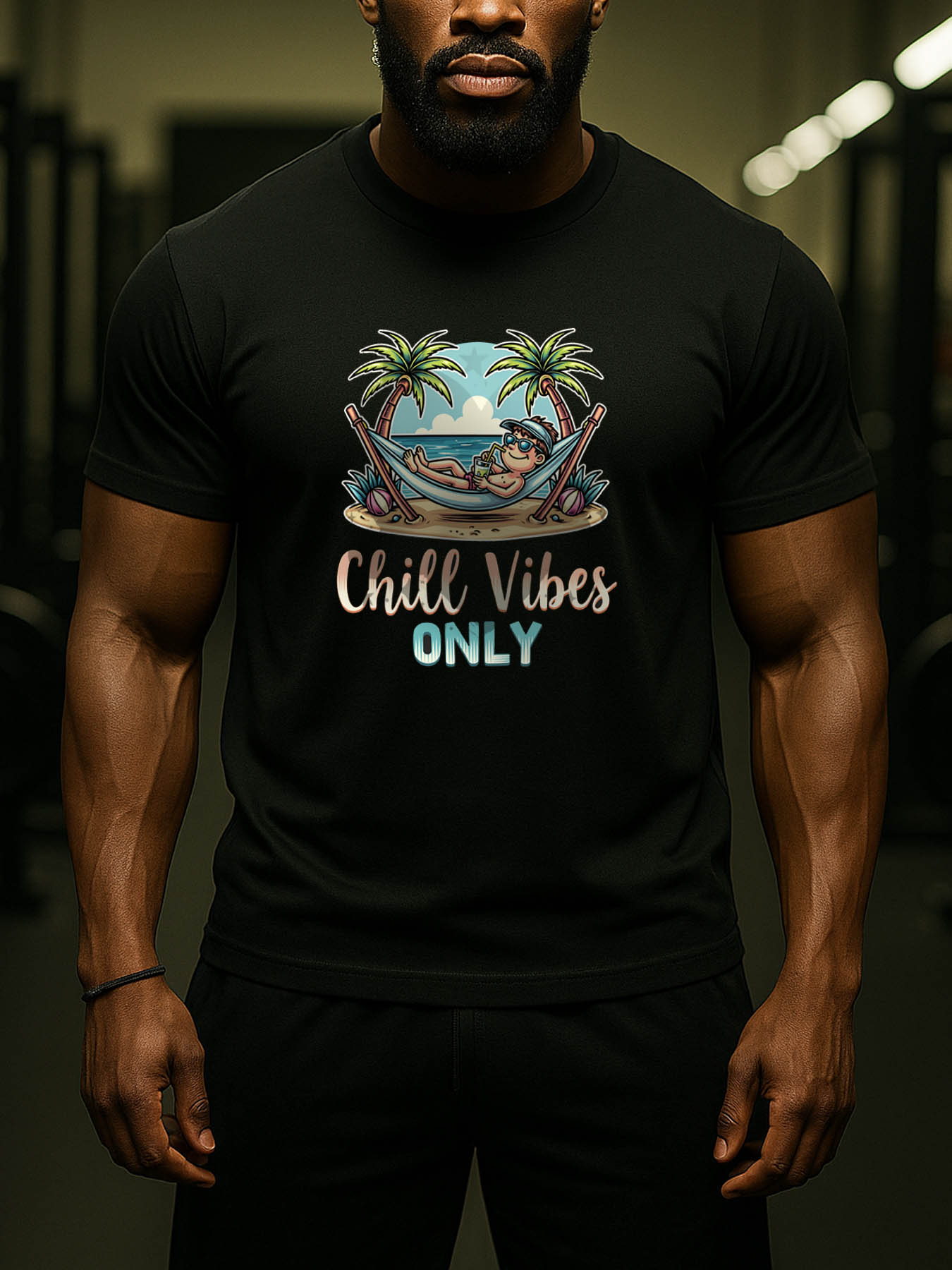 Men's 100% Cotton Casual Printed T-Shirts, Lightweight Knit Summer Tees for Caribbean, RTTMALL Beach & Central American Island Vacations, Hand Wash or Dry Clean Only