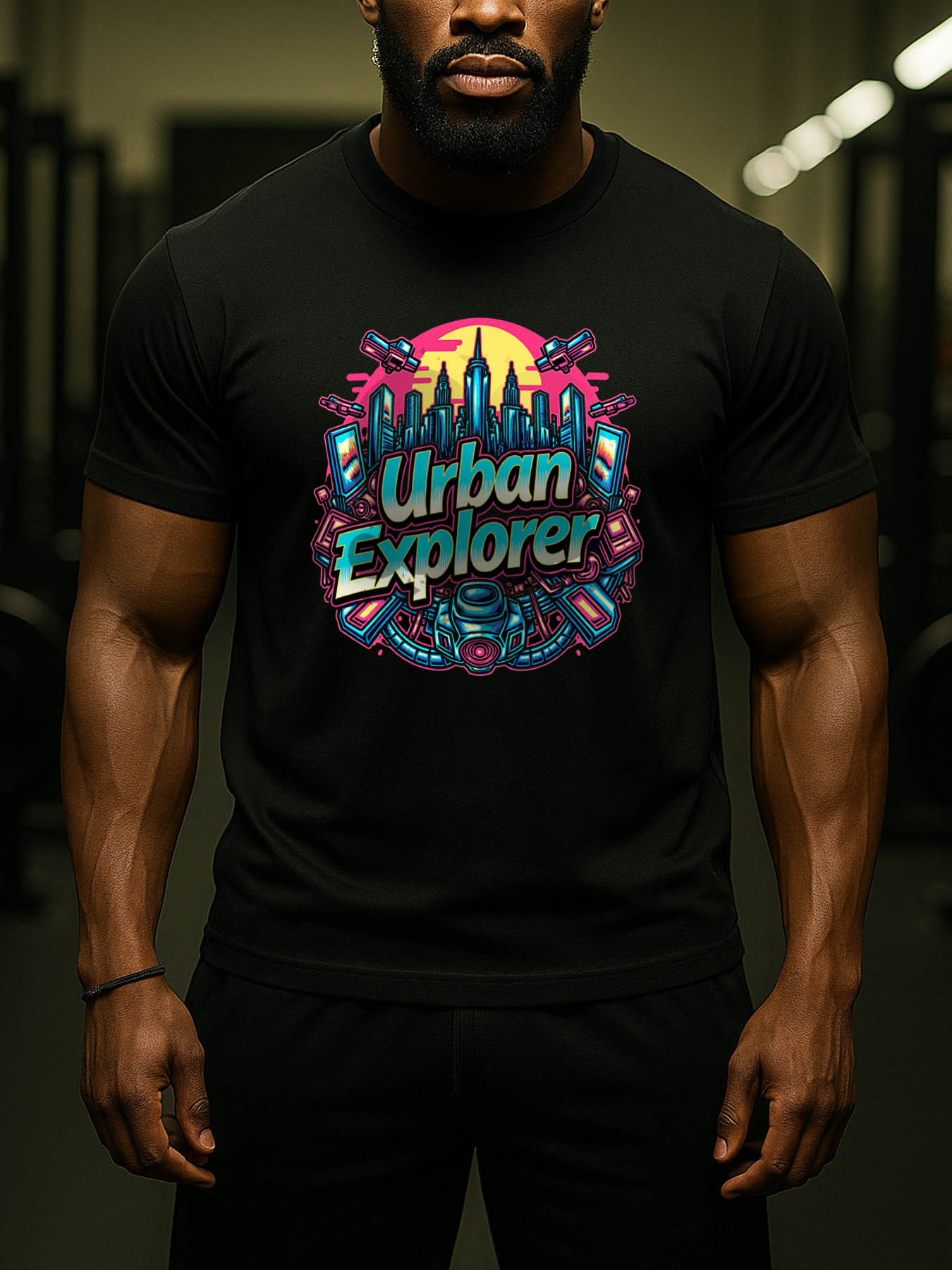 Men's 100% Cotton RTTMALL Printed T-Shirt, Casual Crewneck Beach & Caribbean Island Tee for Summer Vacation, Machine Washable