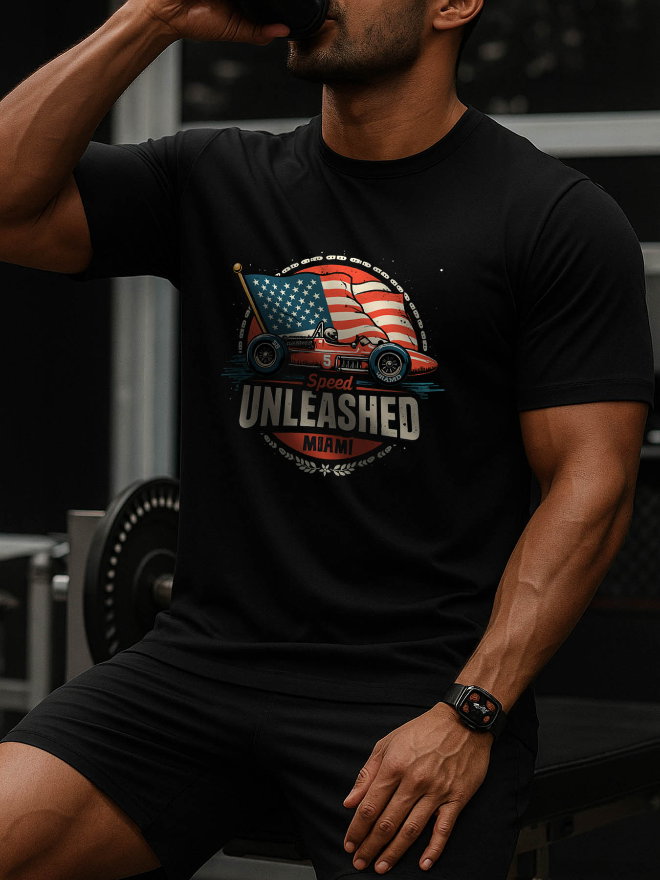 RTTMALL Caribbean Island Beach Print Cotton Casual T-Shirts for Men, Breathable All-Season Comfort Machine Washable Summer Graphic Tees