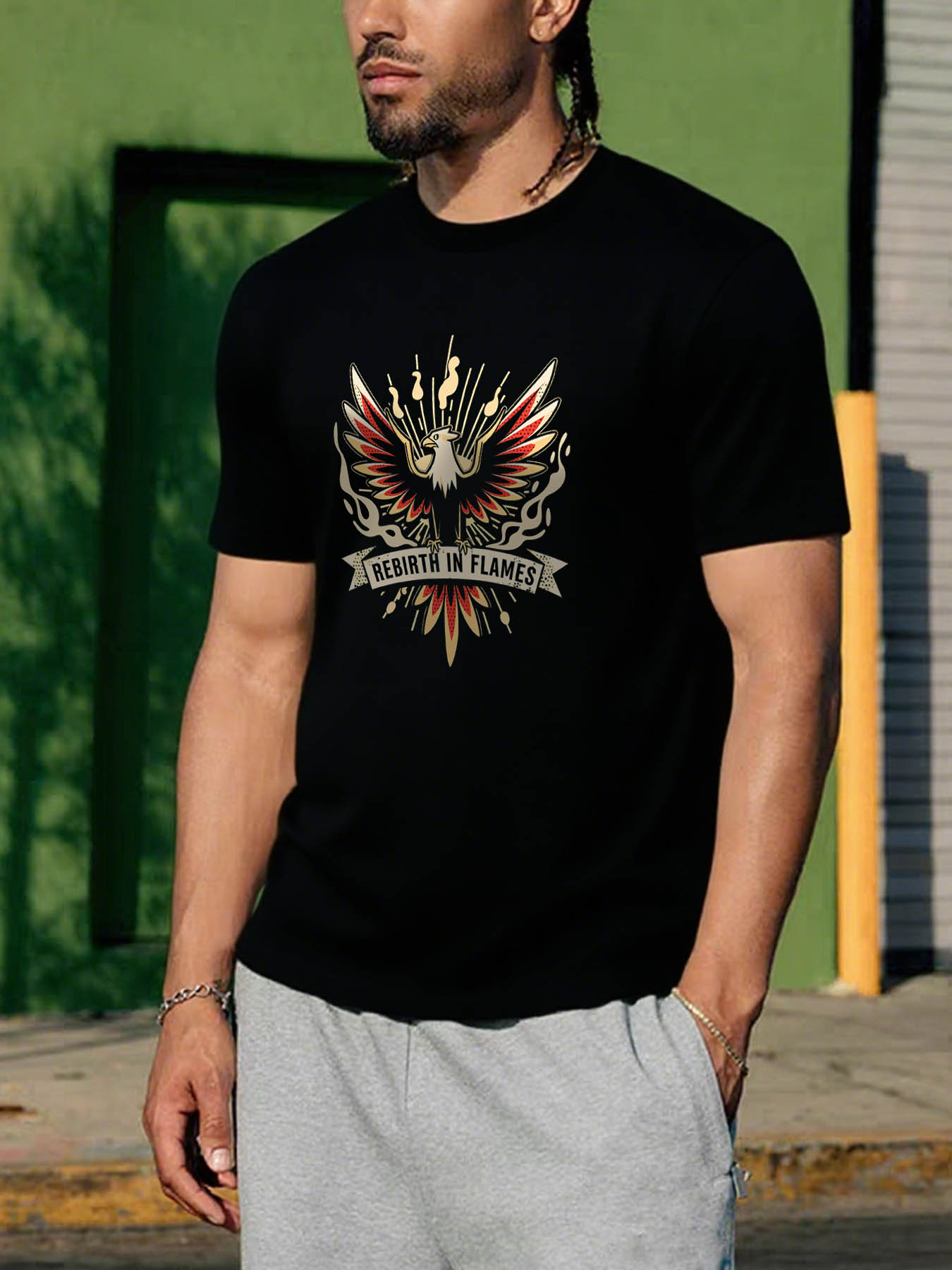 Men's RTTMALL Printed T-Shirt, 100% Cotton Soft Comfortable Quick Dry Beach Casual Tee for Caribbean Island Summer Holidays