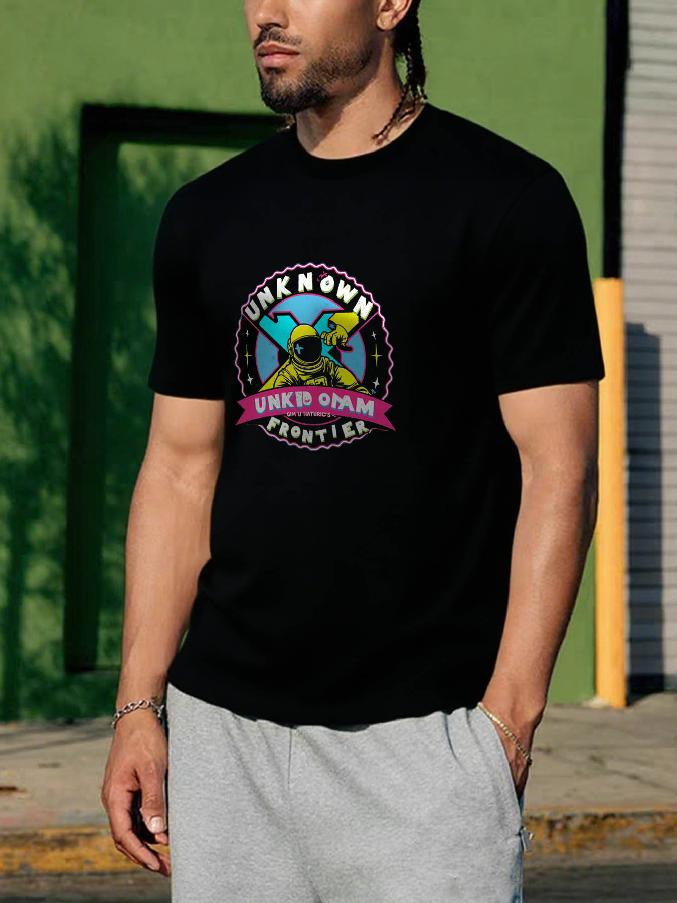 Wrench Printed RTTMALL Caribbean Beach Vacation Casual Cotton T-Shirt for Men