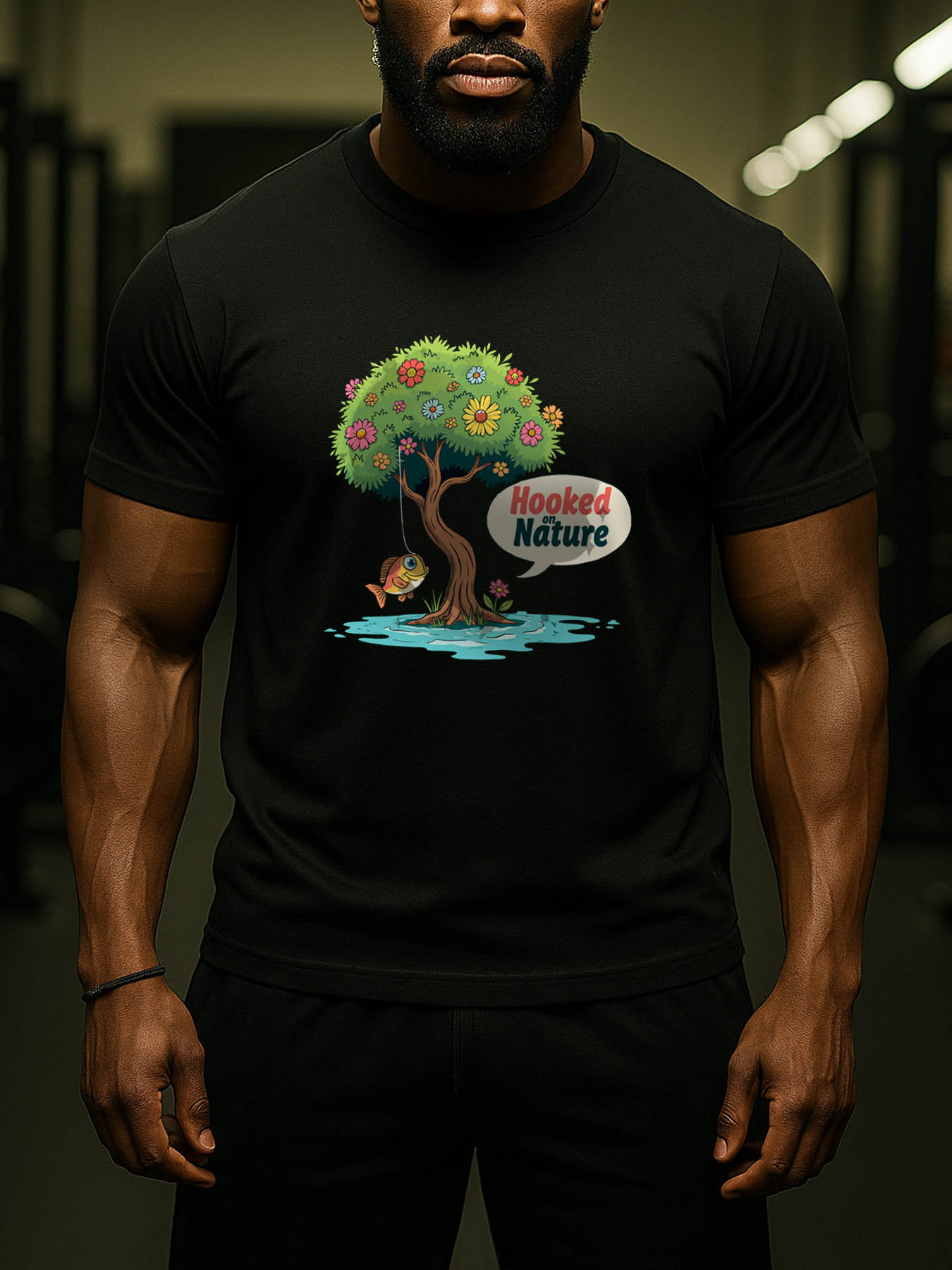 Men's 100% Cotton RTTMALL Printed T-Shirt, Caribbean Island Beach Summer Casual Tee