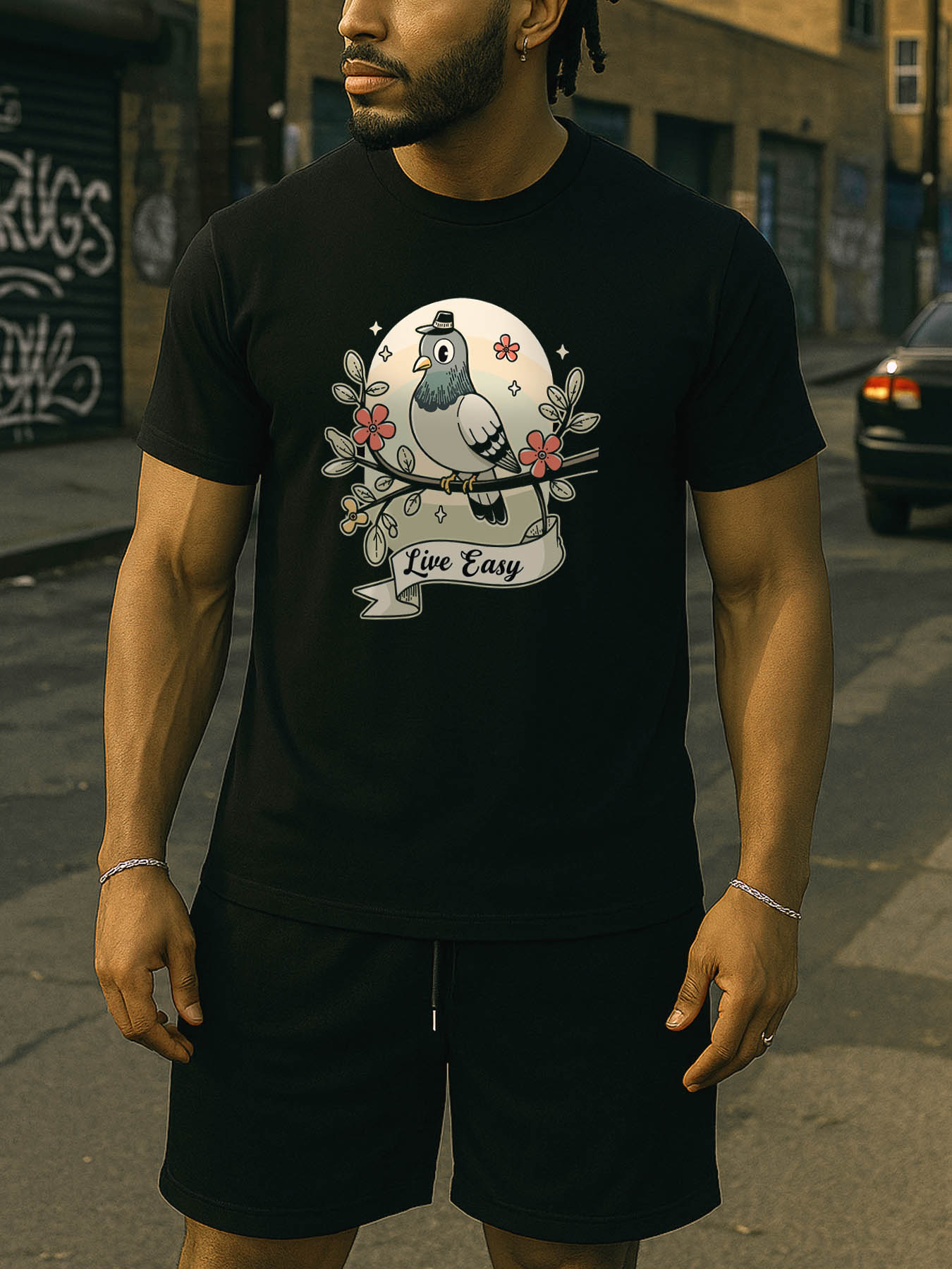 Men's 100% Cotton RTTMALL T-Shirts, Caribbean Island Beach Printed Casual Summer Tee for Caribbean & Central American Travel