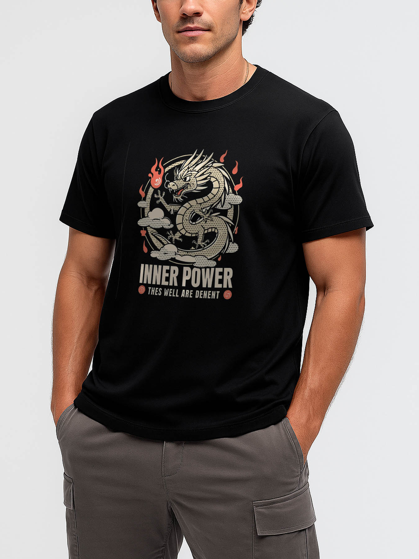 RTTMALL Caribbean Island Beach Print Casual Cotton T-Shirt for Men, Machine Washable Summer Short Sleeve Tees