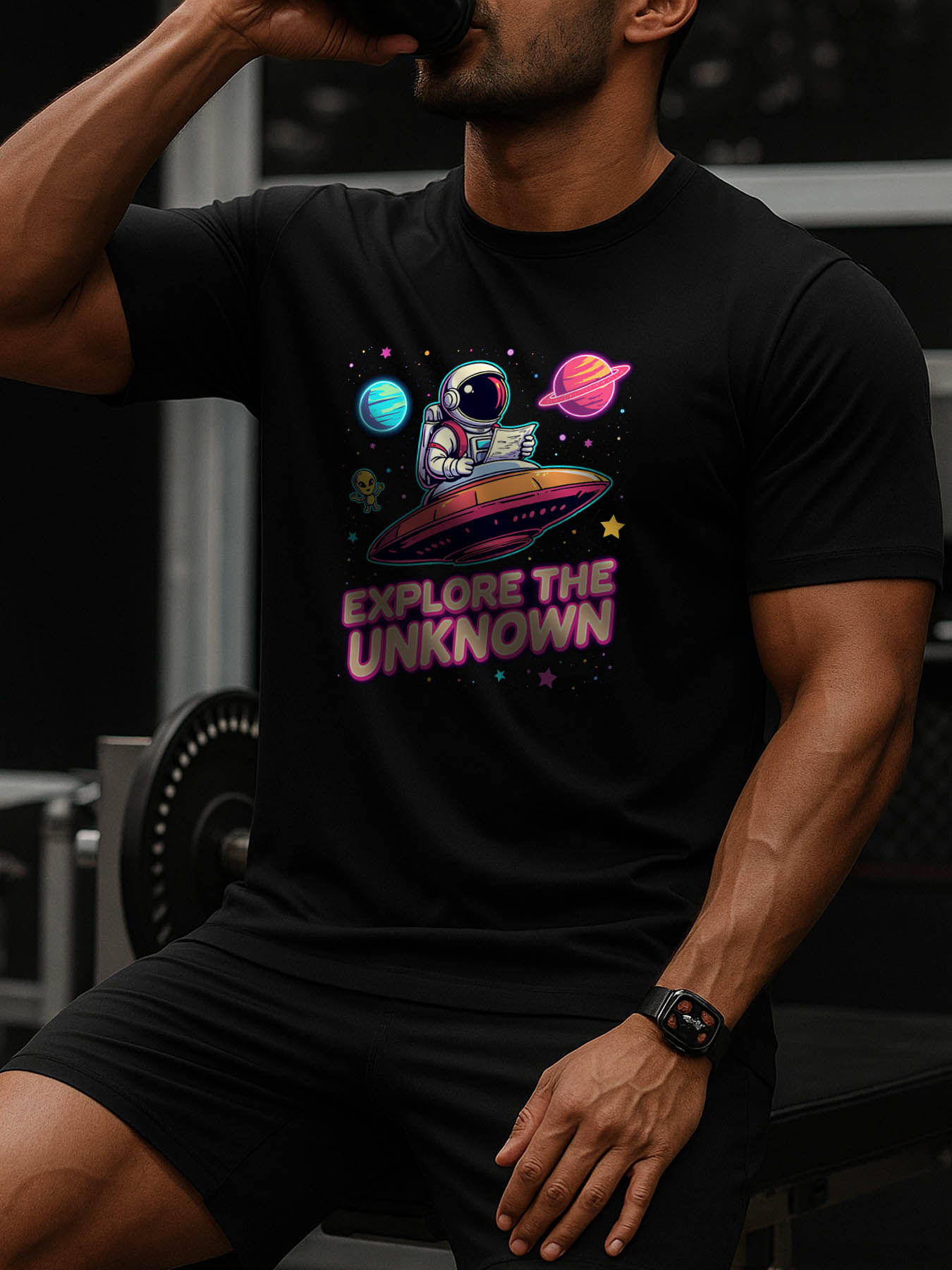 Caribbean RTTMALL Printed Cotton T-Shirt for Men, Beach Island Summer Casual Graphic Tees