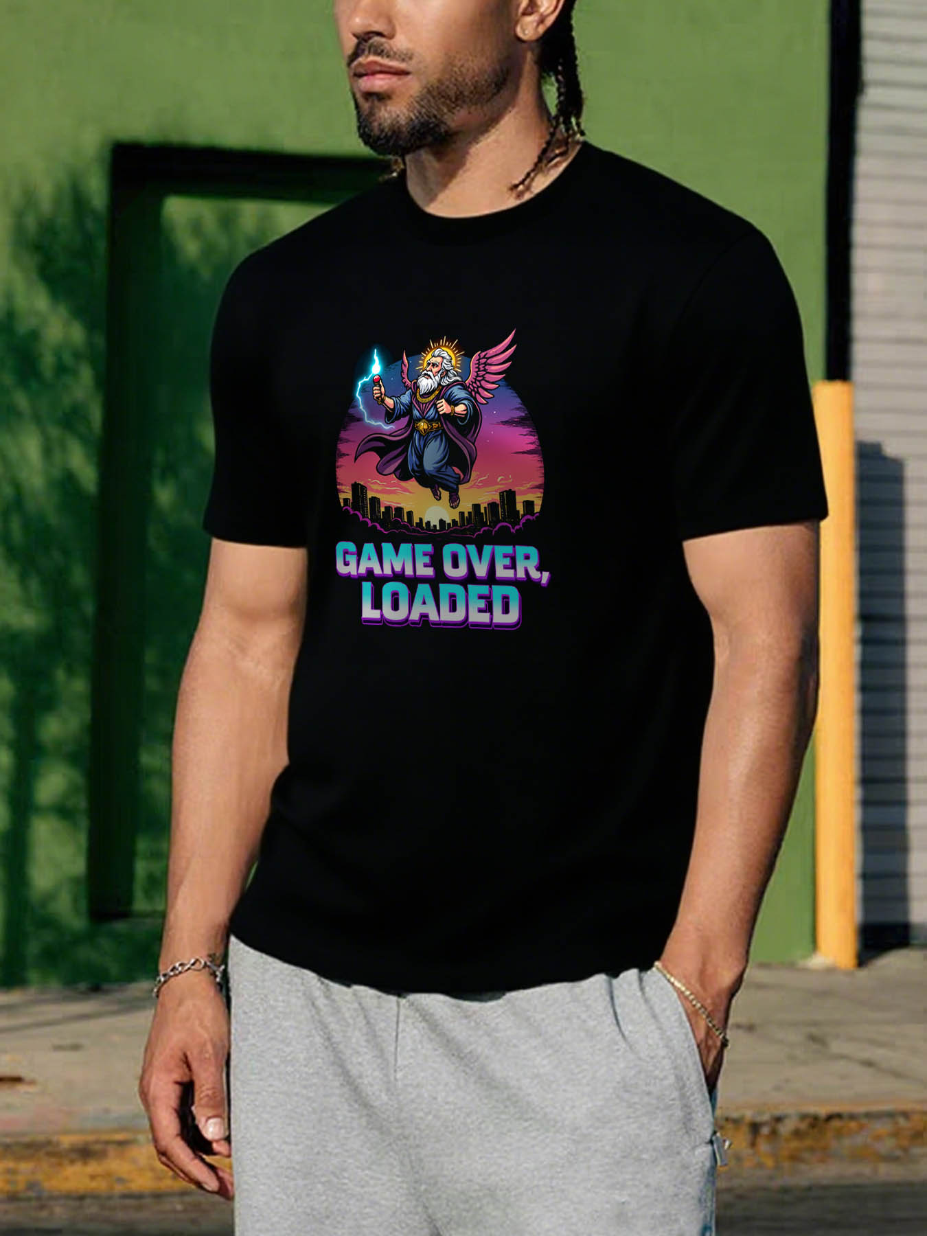 RTTMALL Caribbean Island Beach Printed Casual Cotton T-Shirts for Summer Vacation