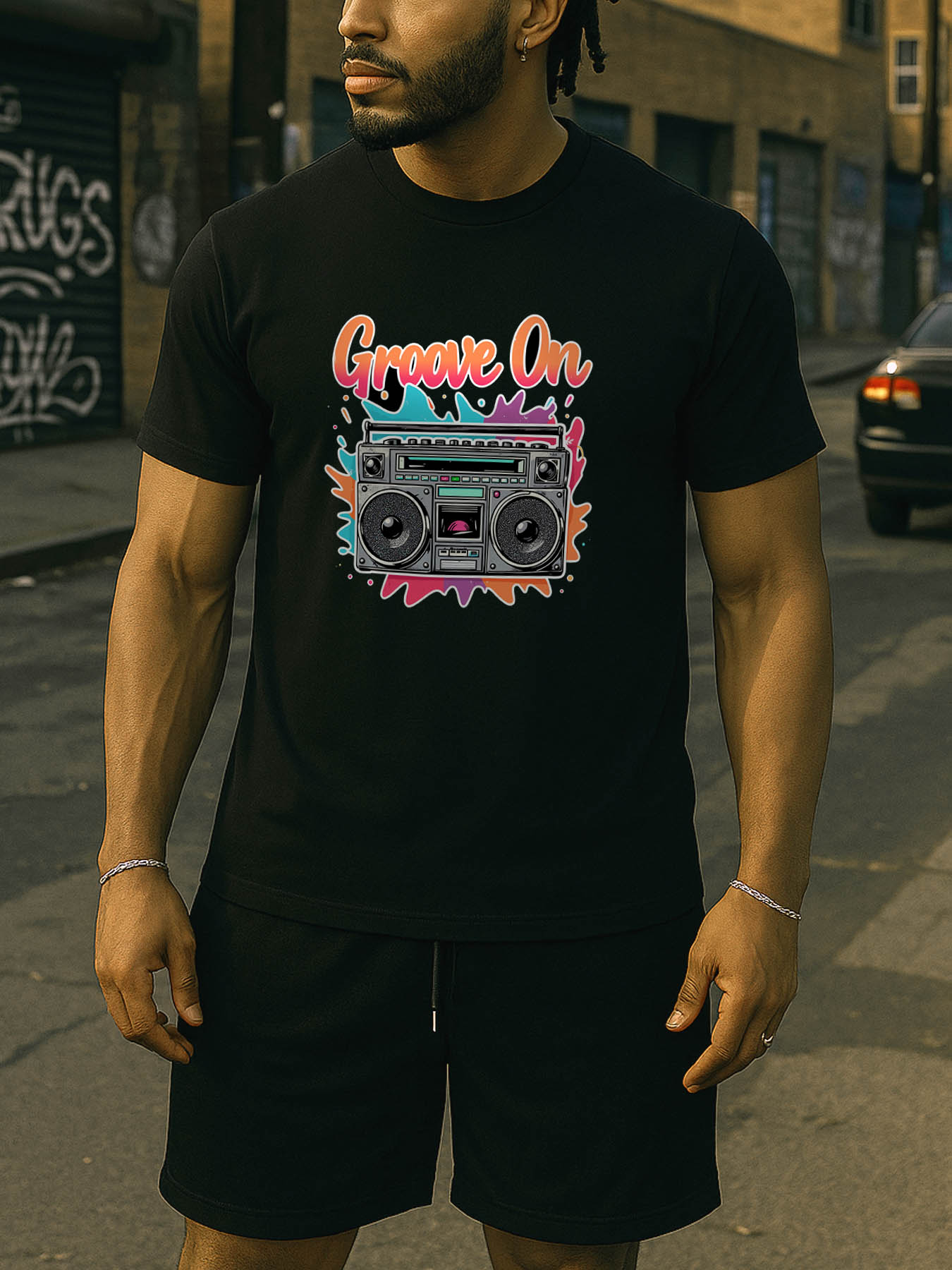 Men's 100% Cotton RTTMALL Printed T-Shirts, Casual Caribbean Beach Island Summer Graphic Tees for Vacation Wear