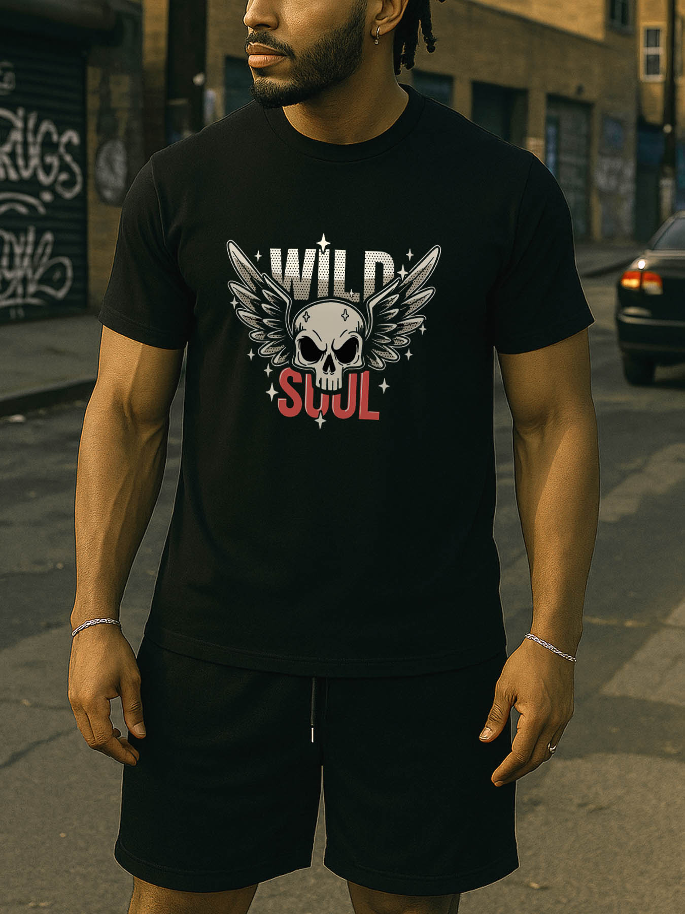 RTTMALL Caribbean Island Beach Printed Casual Cotton T-Shirts for Men