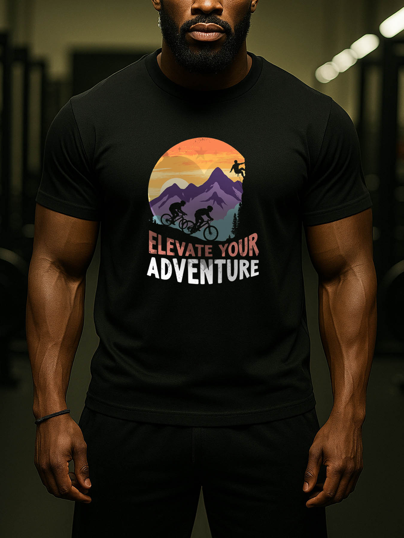 RTTMALL Caribbean Island Beach Summer Casual Printed Cotton T-Shirts for Men, Soft Breathable Moisture Wicking Stretchy Fabric, Machine Washable Perfect for Gym Cycling Rock Climbing Vacation Wear