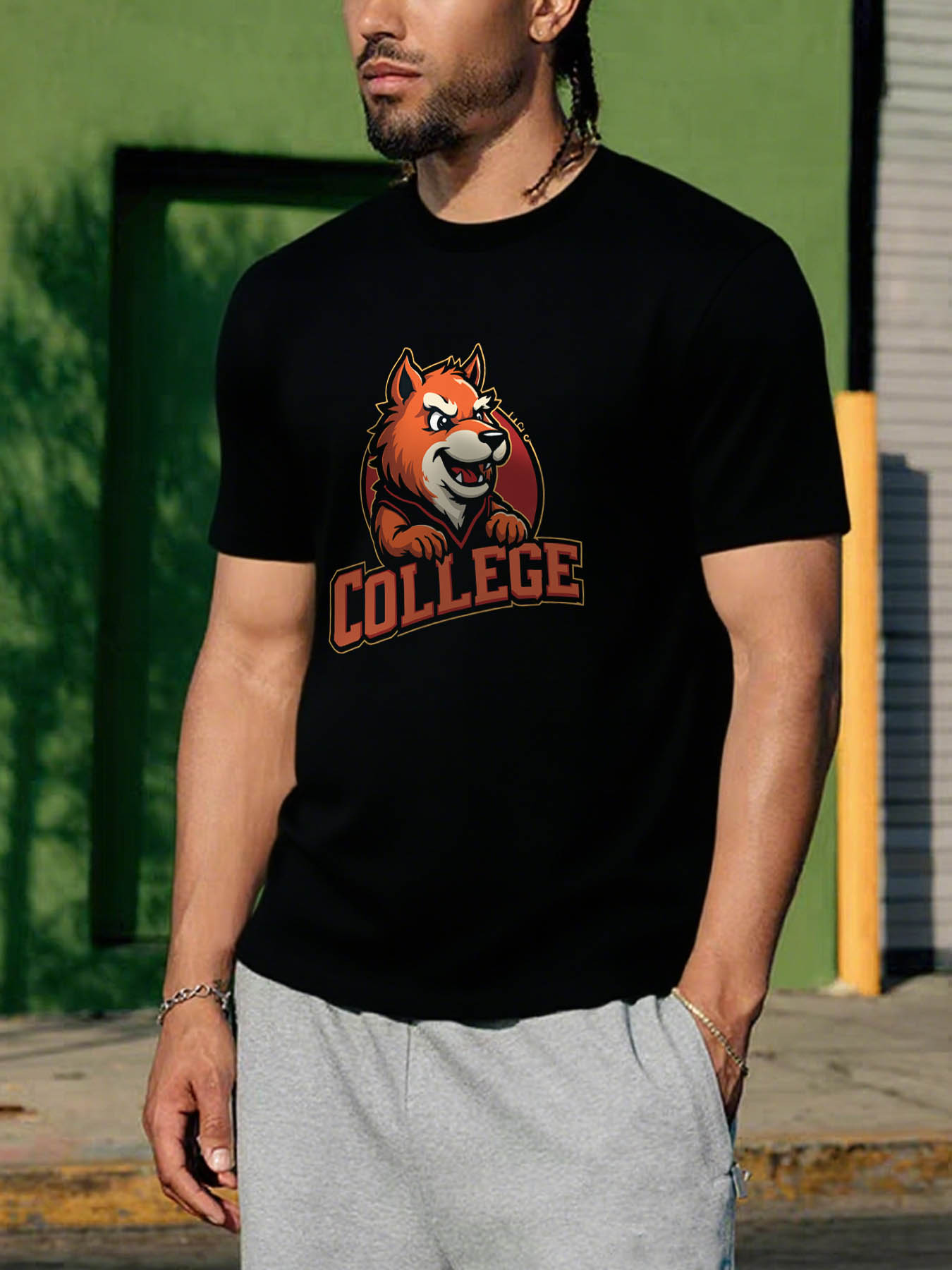 Men's Casual RTTMALL Printed T-Shirt, 100% Cotton Breathable Summer Beach Tee, Caribbean Island Theme Short Sleeve Top for Daily Wear & Gifting