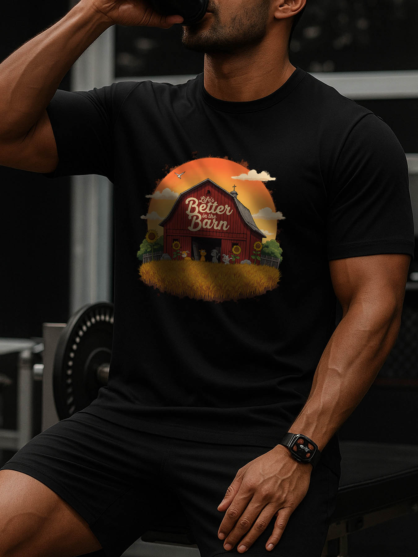 RTTMALL Caribbean Beach Island Print Cotton T-Shirts for Men, Casual Summer Breathable Machine Washable Big & Tall Graphic Tees