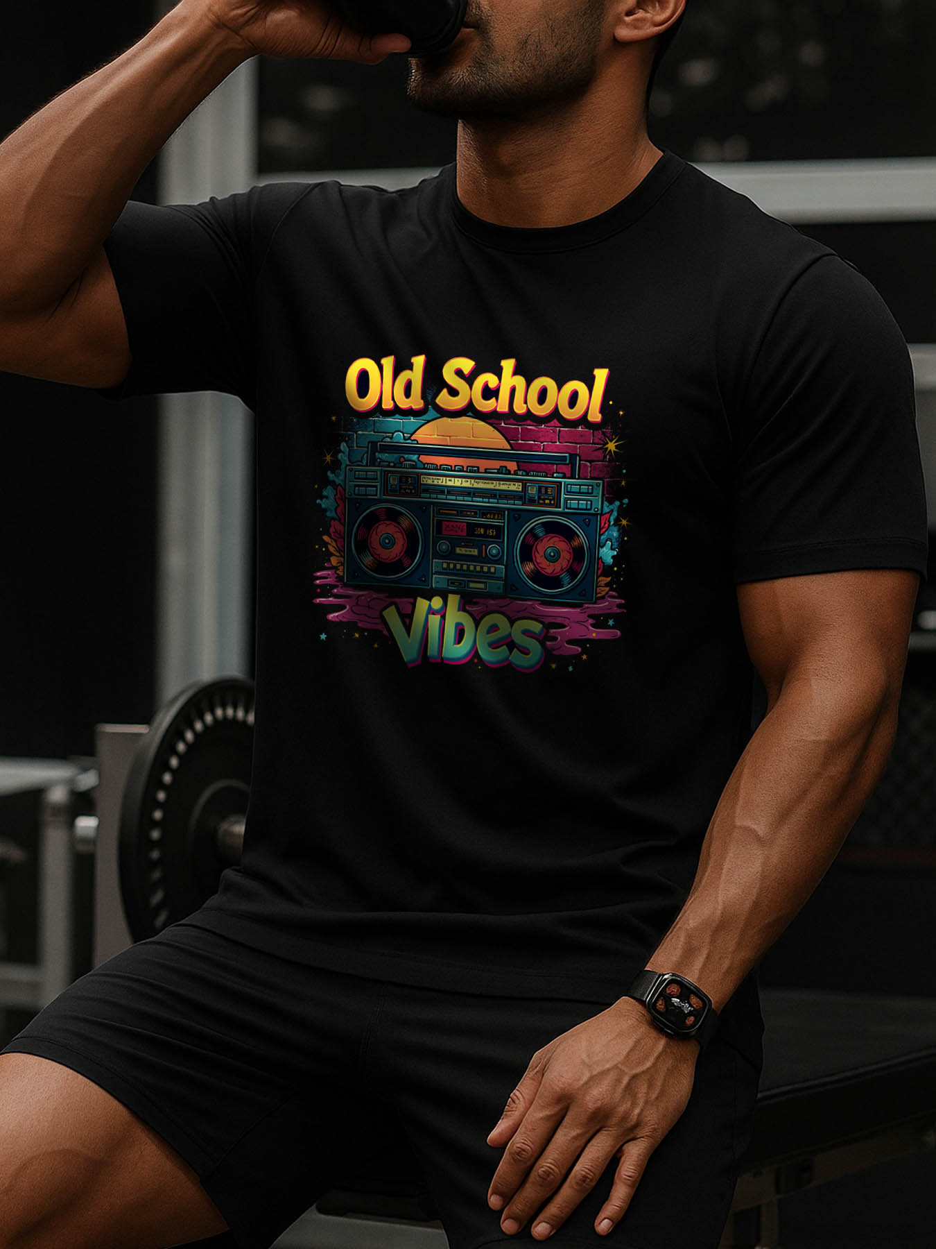 Men's 100% Cotton Vintage RTTMALL Printed T-Shirts, Distressed Streetwear Style Casual Beach Summer Tees for Caribbean & Central American Island Trips