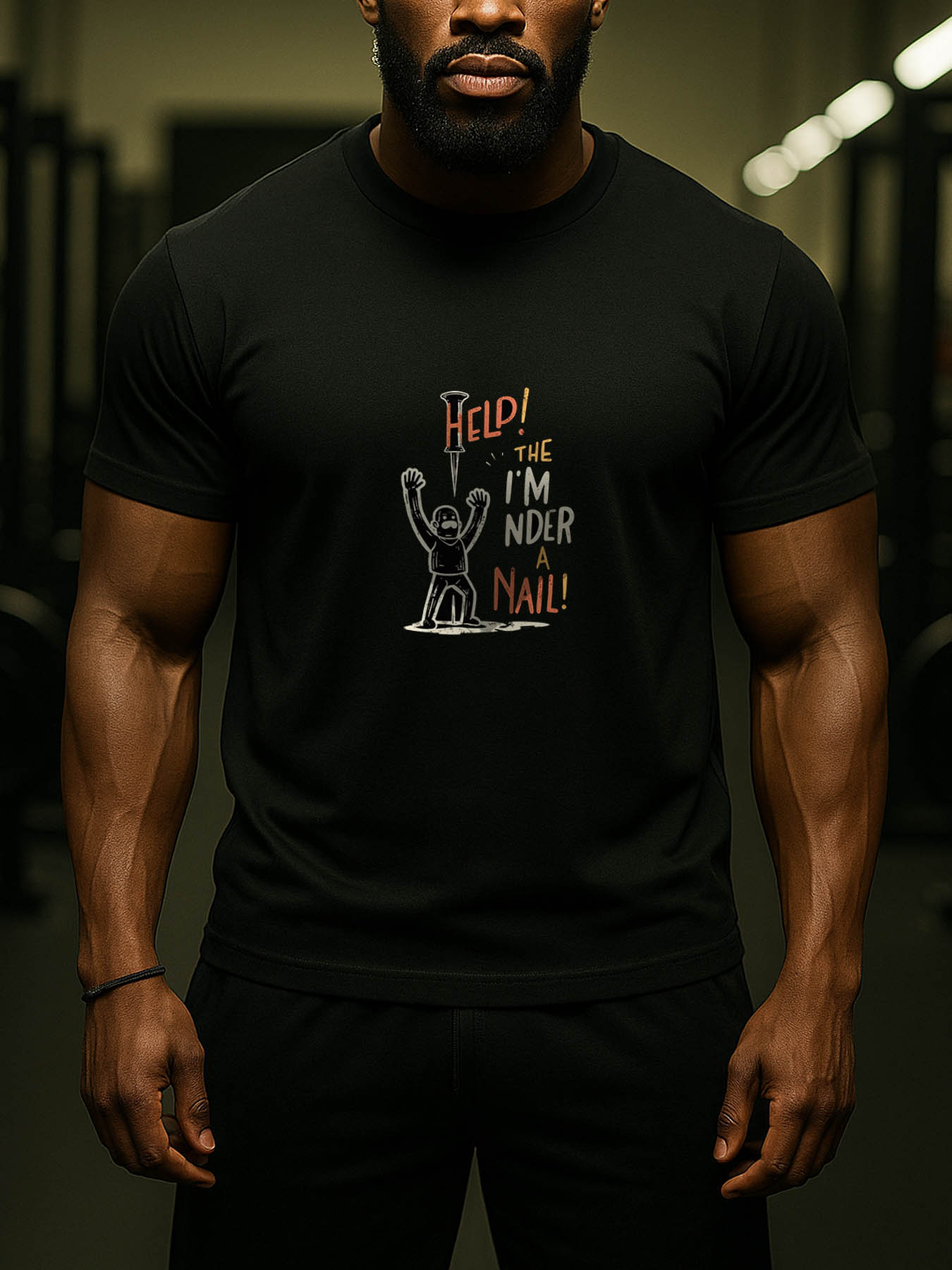 RTTMALL Caribbean Island Beach Casual Men's 100% Cotton Fitted Black Printed Graphic Tee, Machine Washable