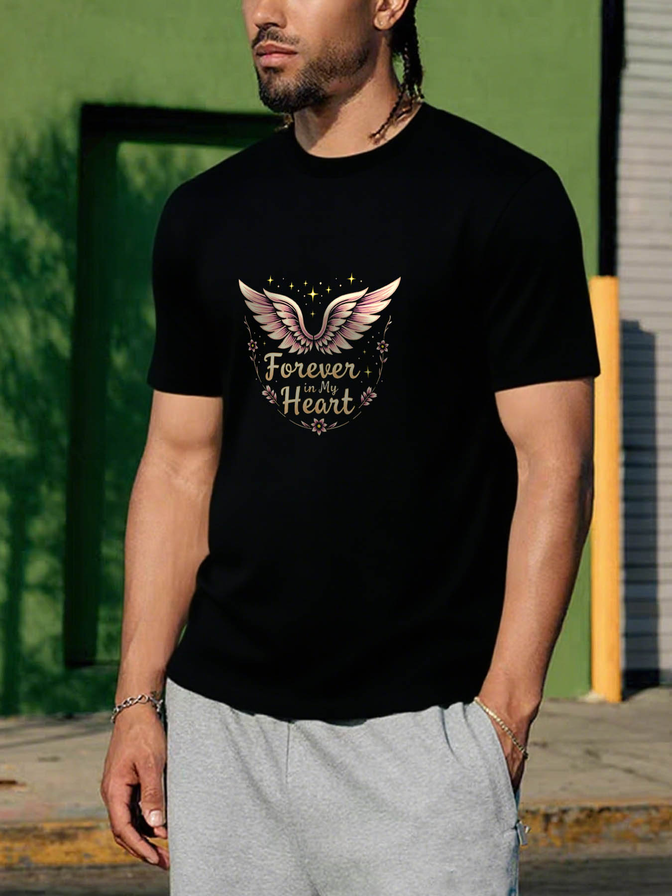 Men's 100% Cotton RTTMALL T-Shirts, Classic Regular Fit Casual Printed Beach Tees, Machine Washable Summer Tops for Caribbean & Central American Island Getaways