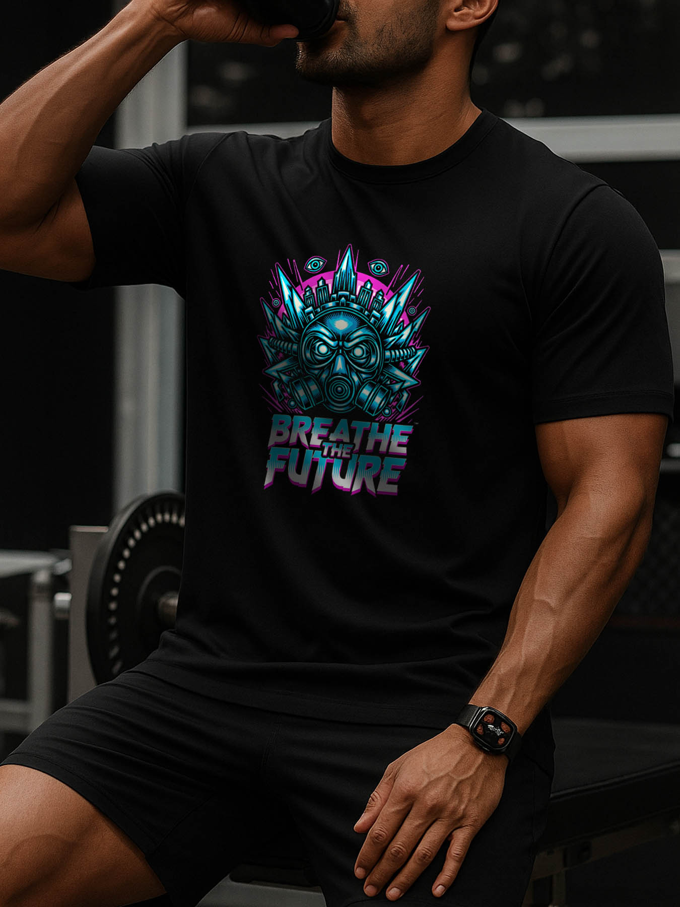 RTTMALL Caribbean Island Beach Printed Casual Cotton T-Shirts for Men