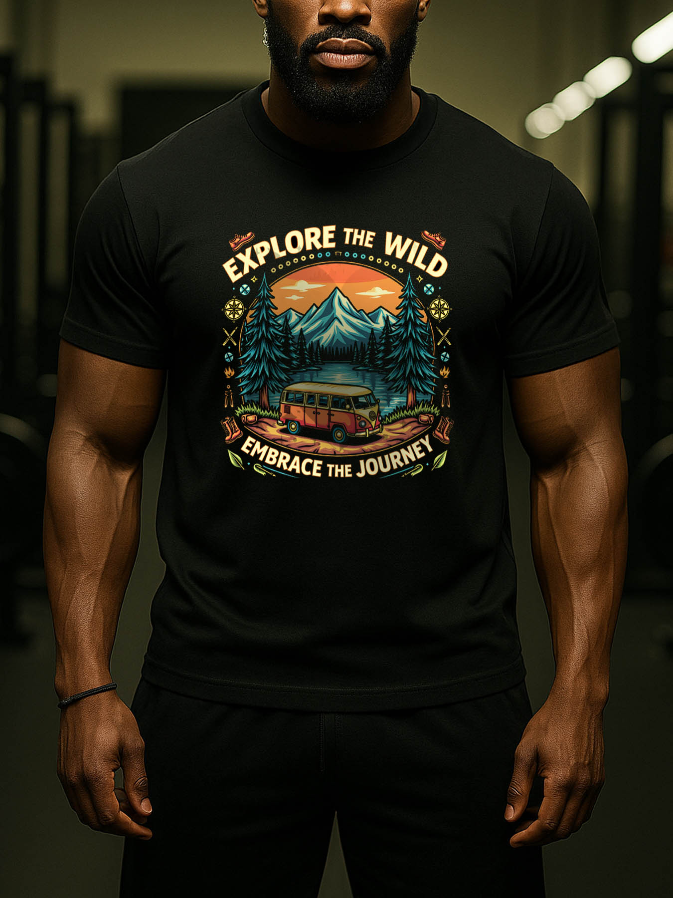 Caribbean RTTMALL Printed Cotton T-Shirts for Men, Soft Breathable Beach Island Casual Summer Tees for Outdoor Daily Wear