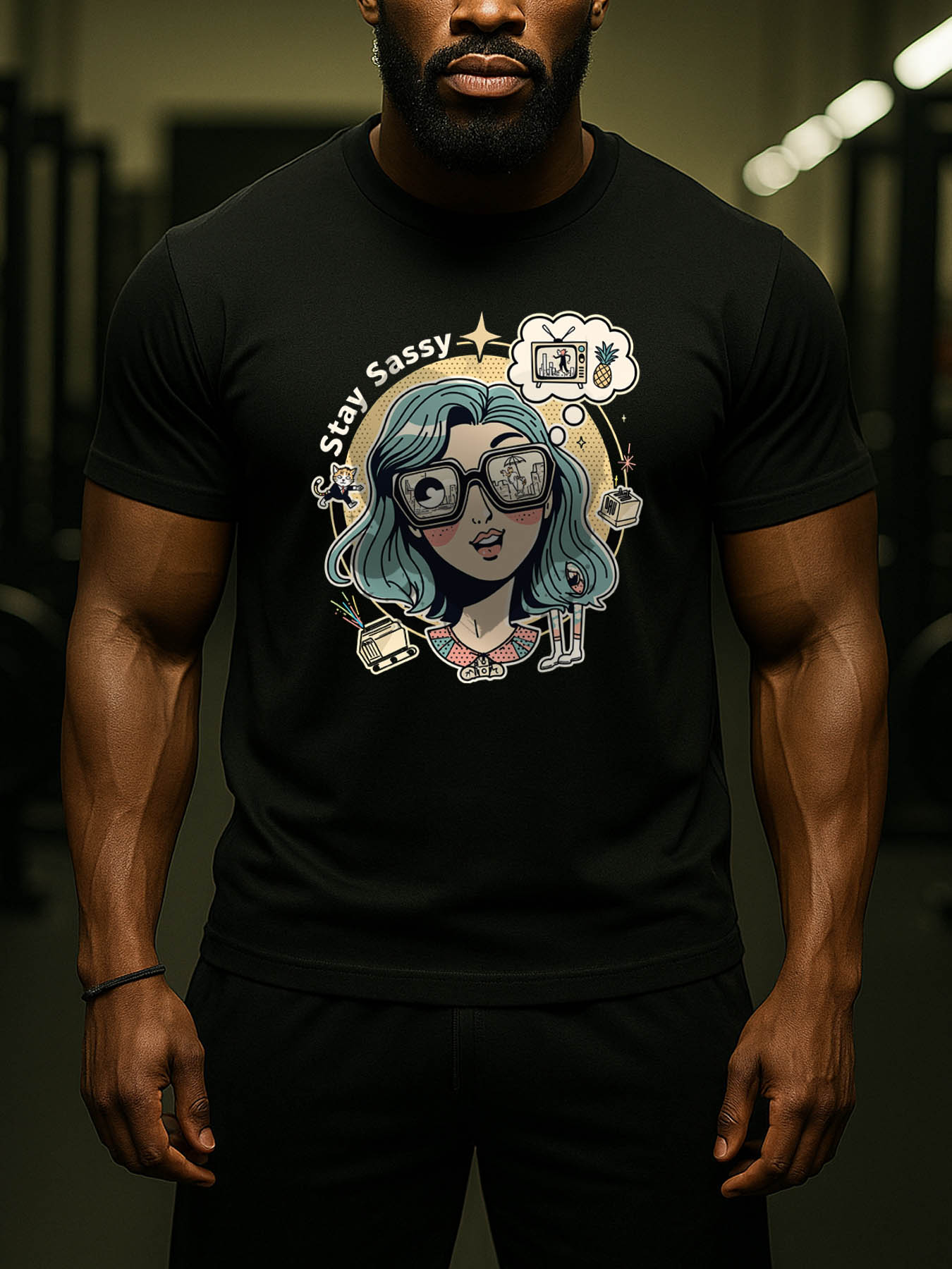 RTTMALL Caribbean Island Beach Men's Vintage Dove Print 100% Cotton Casual Summer T-Shirt