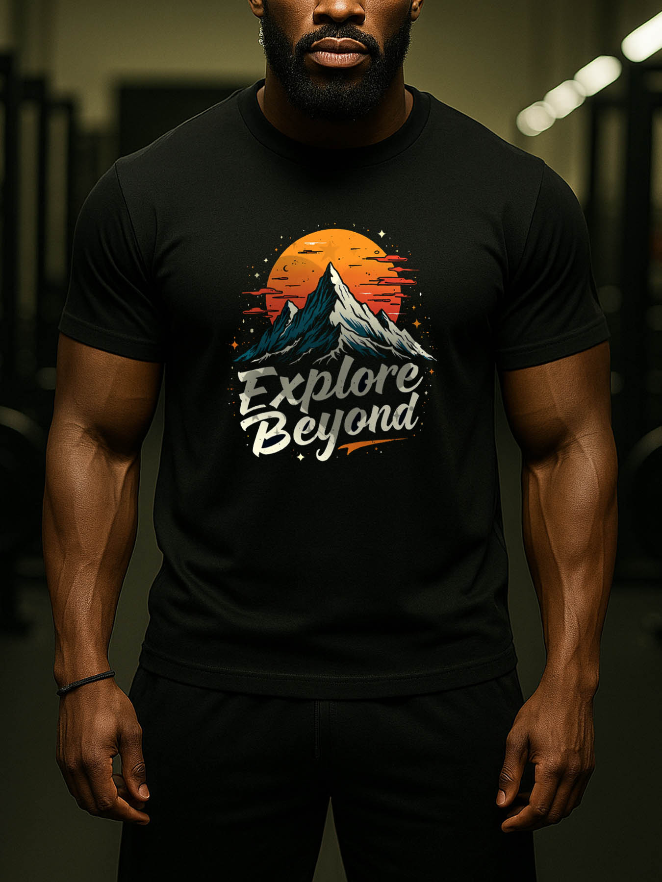 RTTMALL Caribbean Island Beach Casual Printed Cotton Men's T-Shirts