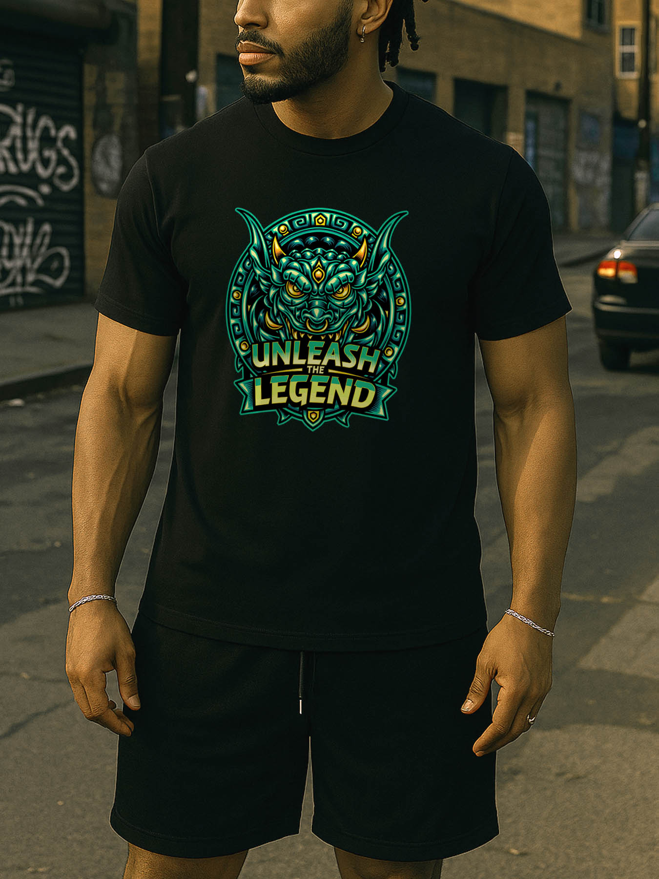 Men's 100% Cotton RTTMALL Printed T-Shirts, Soft Breathable Caribbean Beach Summer Casual Tee Tops for Holiday Wear