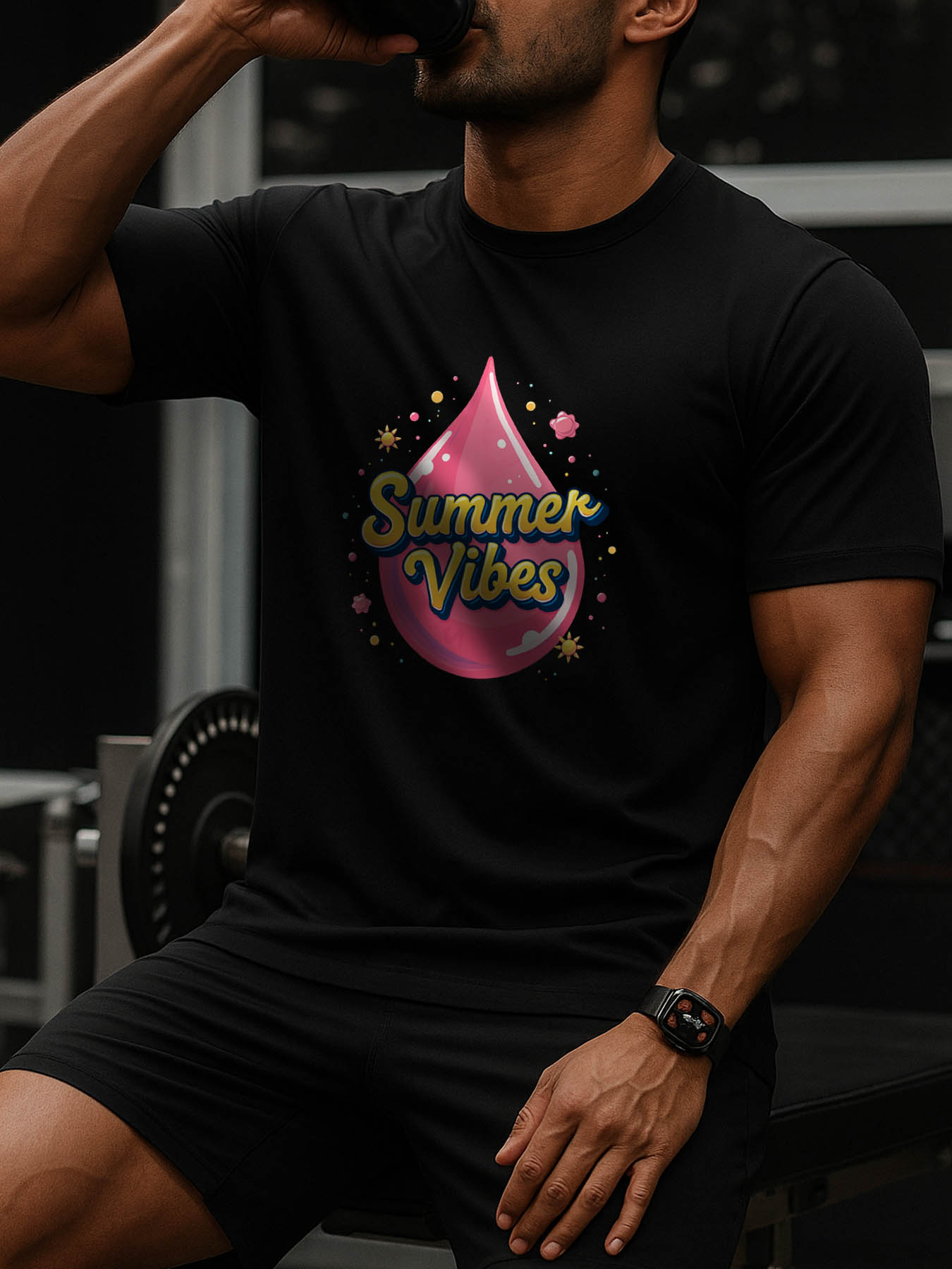 Caribbean RTTMALL Printed T-Shirts for Men, Soft Cotton Casual Beach Summer Tees with Island Palm Beach Designs
