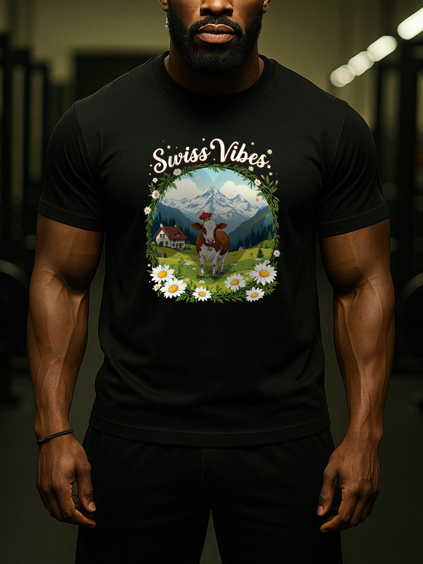 RTTMALL Caribbean Island Beach Print Men's 100% Cotton Casual Summer T-Shirts, Machine Washable Comfort Tees