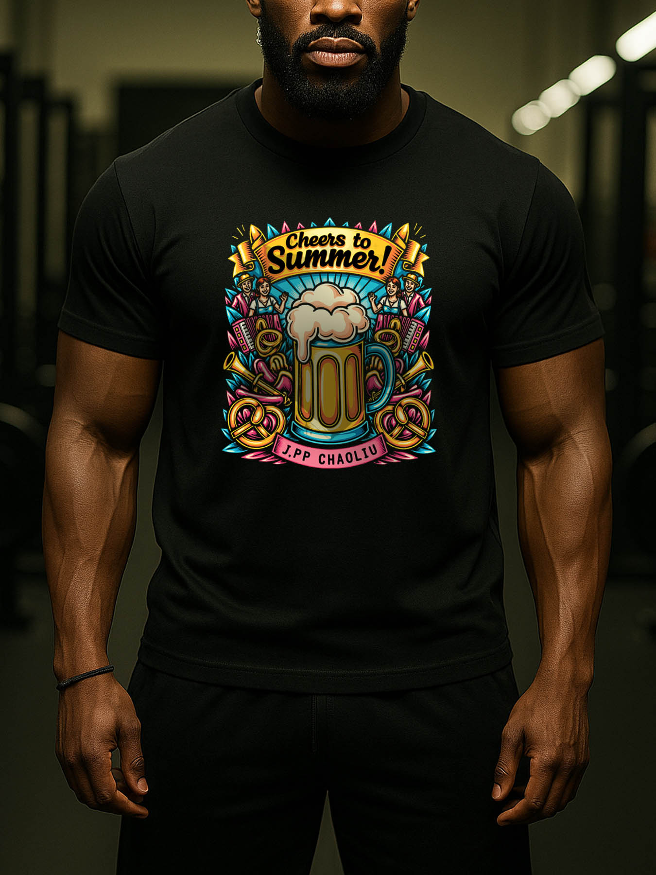 RTTMALL Caribbean Island Beach Casual Printed 100% Cotton Crewneck T-Shirts for Summer Vacation