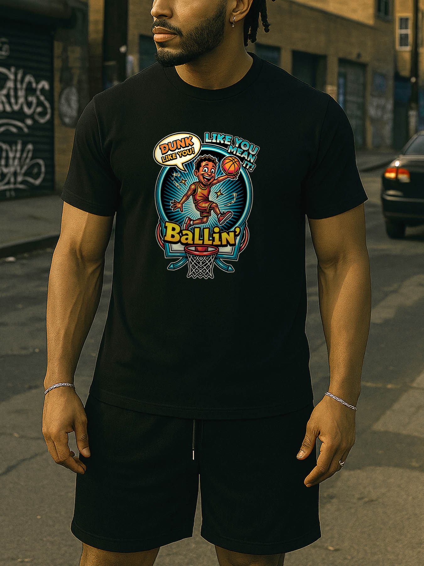 RTTMALL Caribbean Island Vacation Printed Casual Cotton T-Shirts for Men, Quick Dry Breathable Summer Beach Tees with Funny Graphic Print, Perfect Father's Day Gift