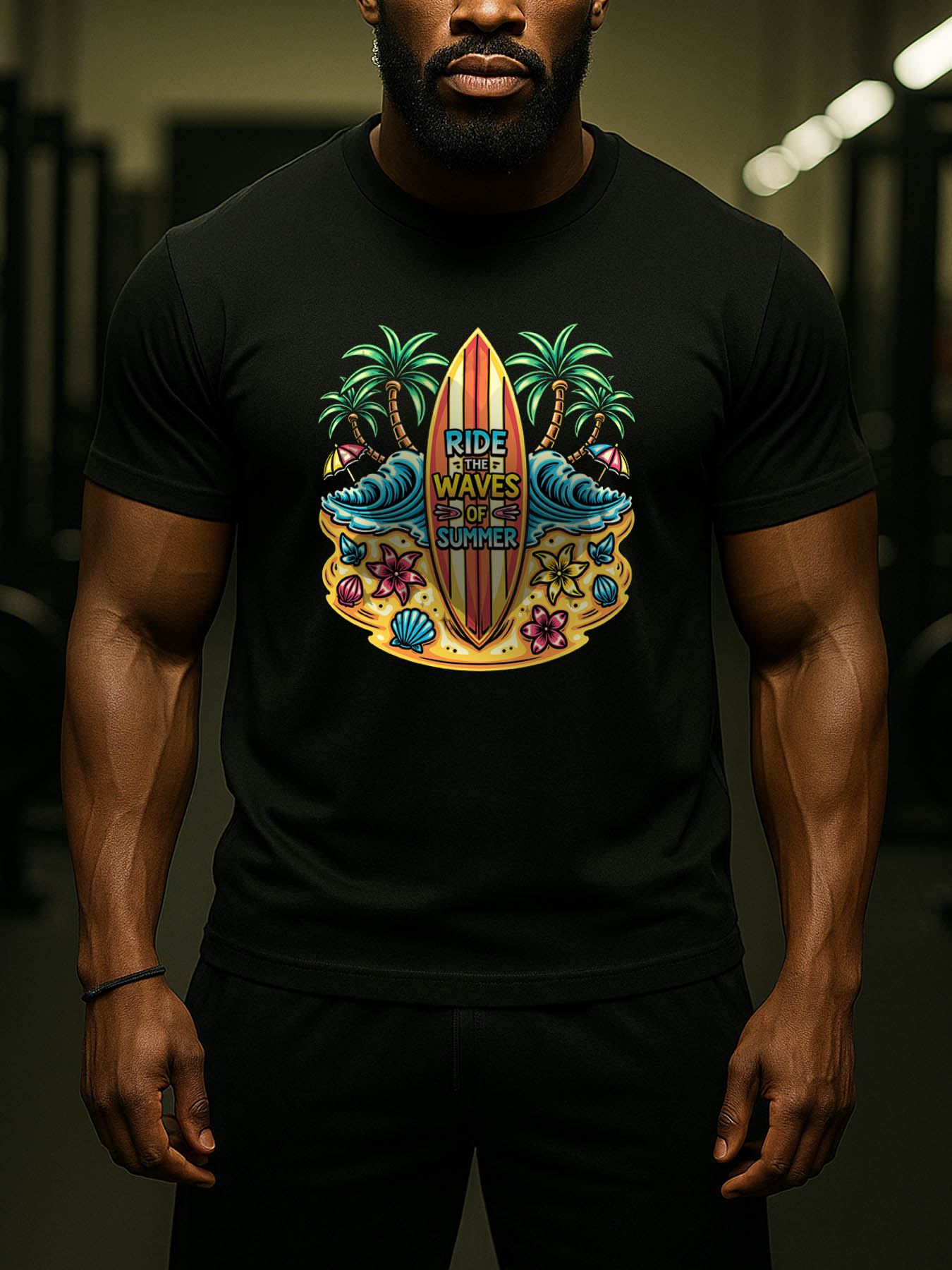 Men's RTTMALL Printed T-Shirt, 100% Cotton Breathable Quick Dry Casual Beach Tees for Caribbean & Central American Island Summer Trips