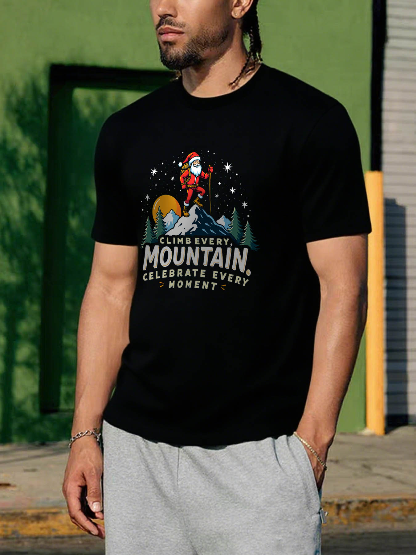 RTTMALL Beach Caribbean Island Printed Cotton Casual T-Shirt for Men