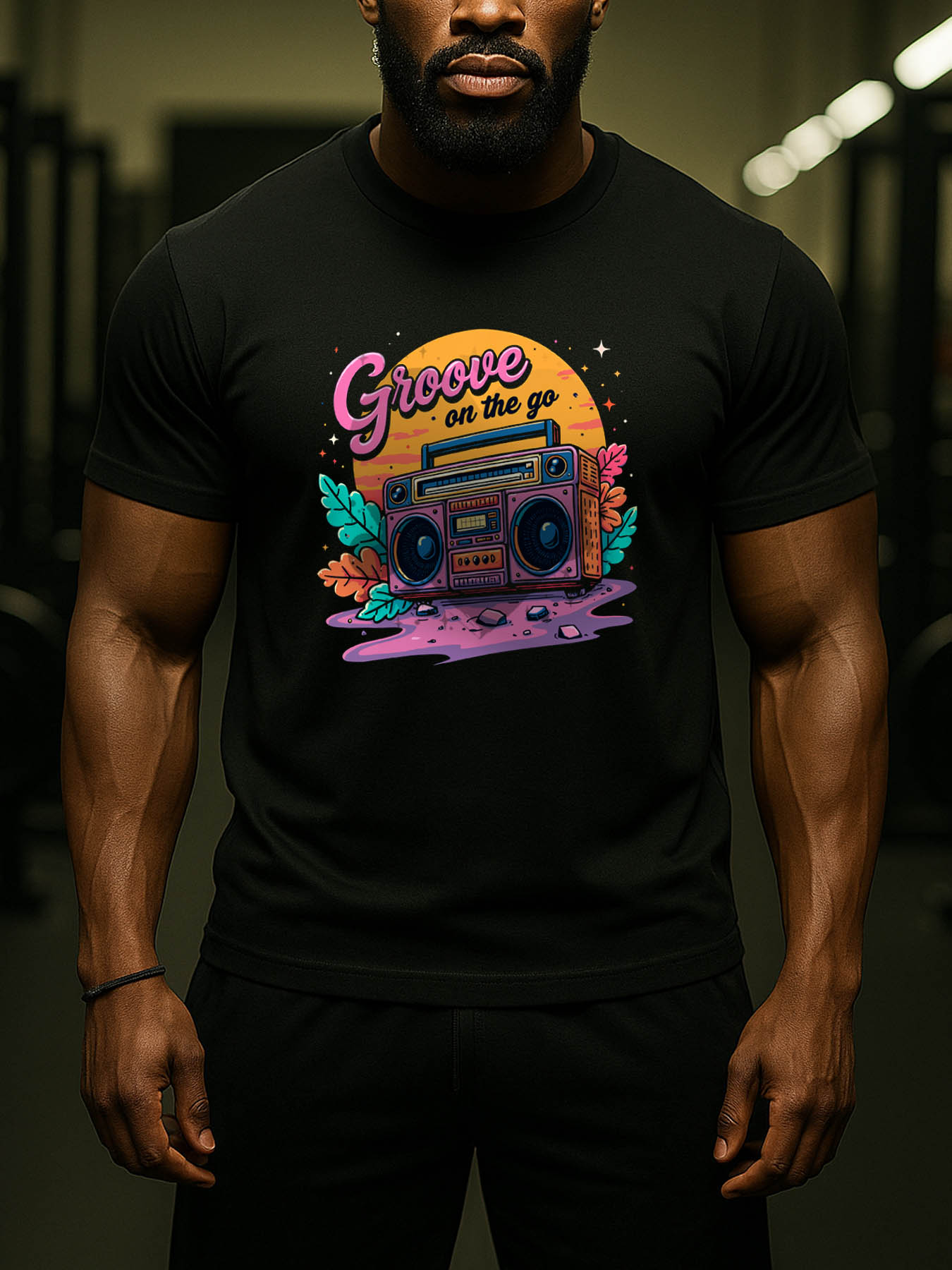 Men's 100% Cotton RTTMALL Printed T-Shirt, Caribbean Island Beach Summer Casual Graphic Tees