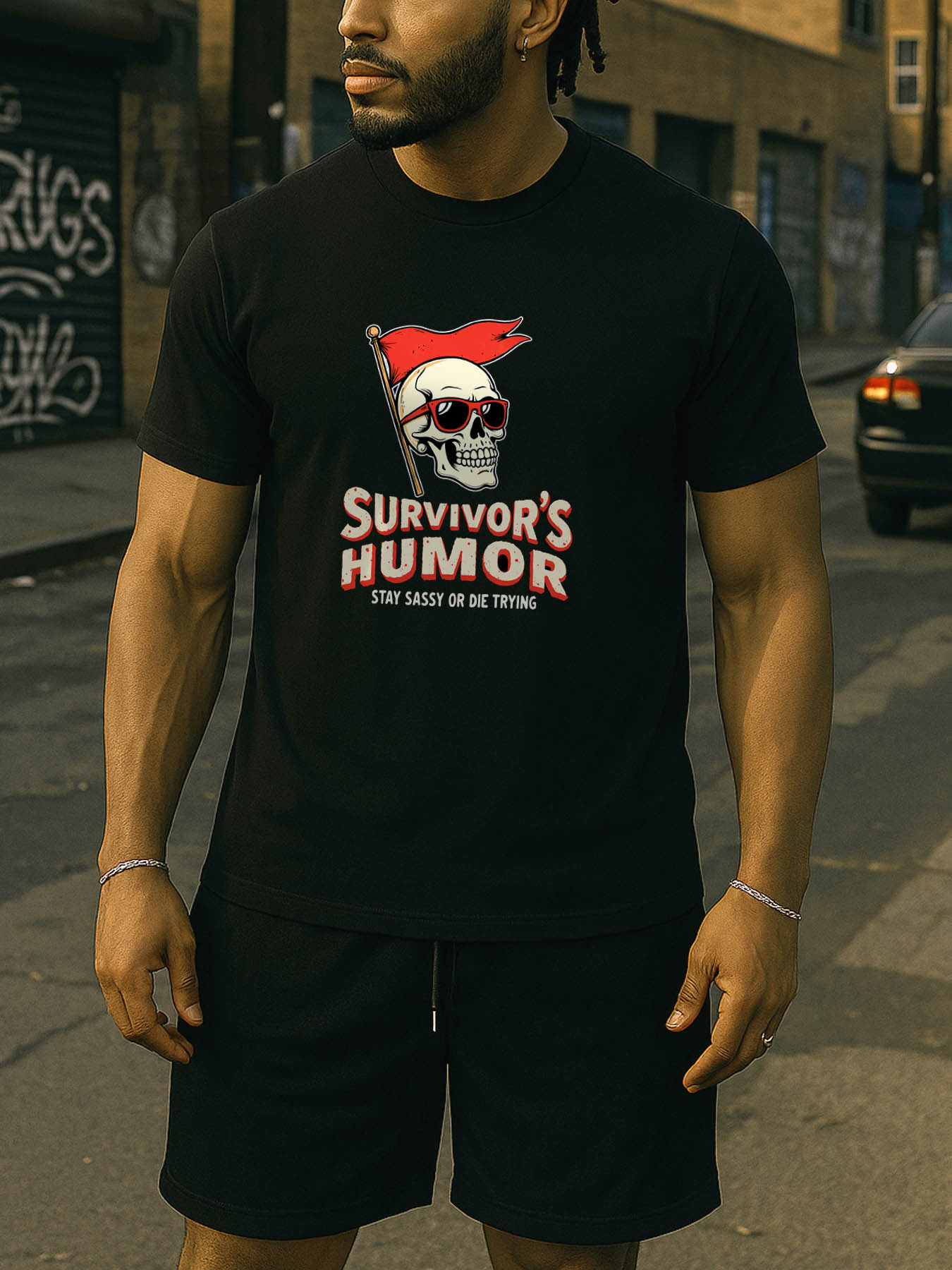 Caribbean RTTMALL Beach Printed Cotton T-Shirts for Men with Breathable Moisture-Wicking Fabric