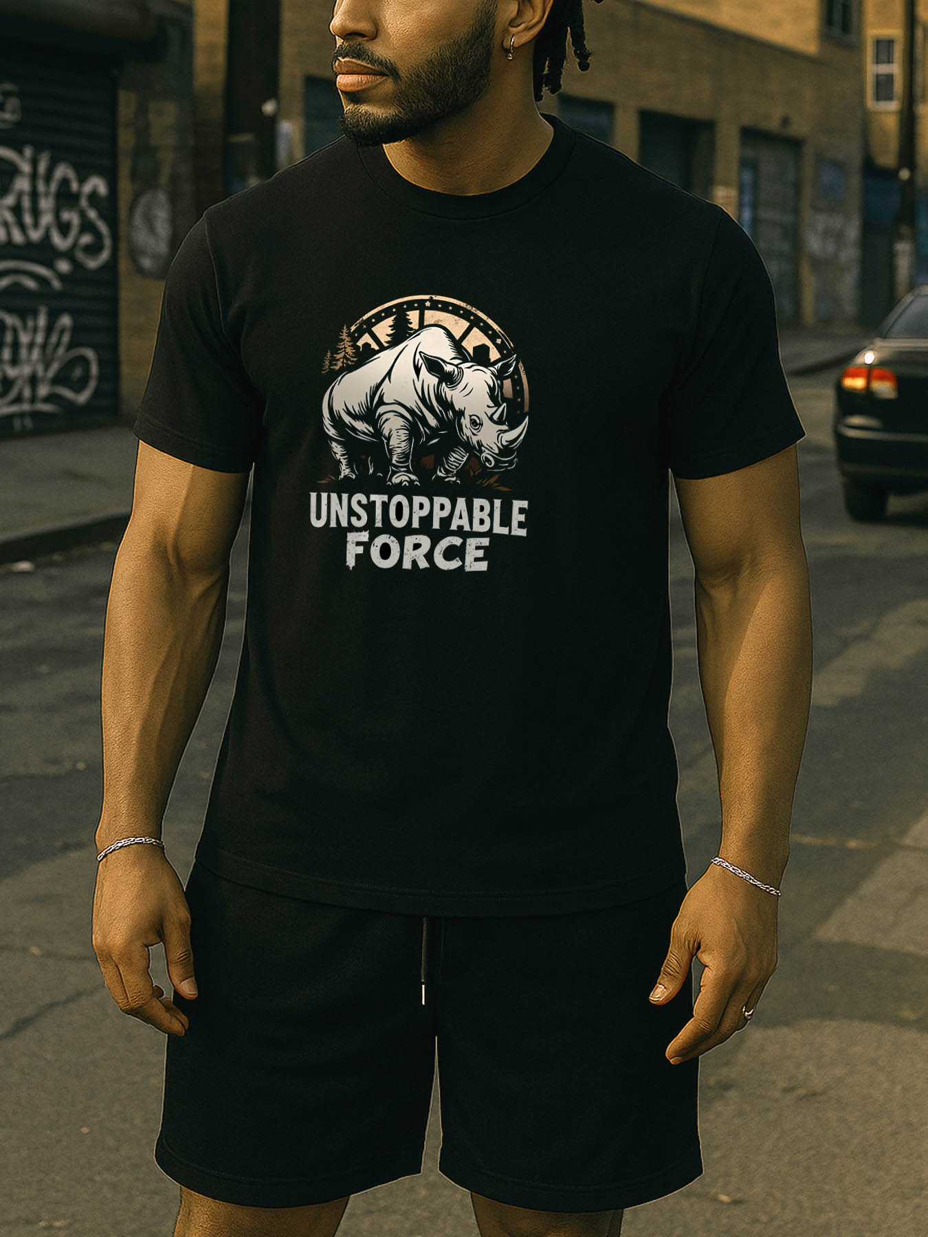 Men's 100% Cotton RTTMALL Printed T-Shirt, Caribbean Beach Island Summer Casual Graphic Tee