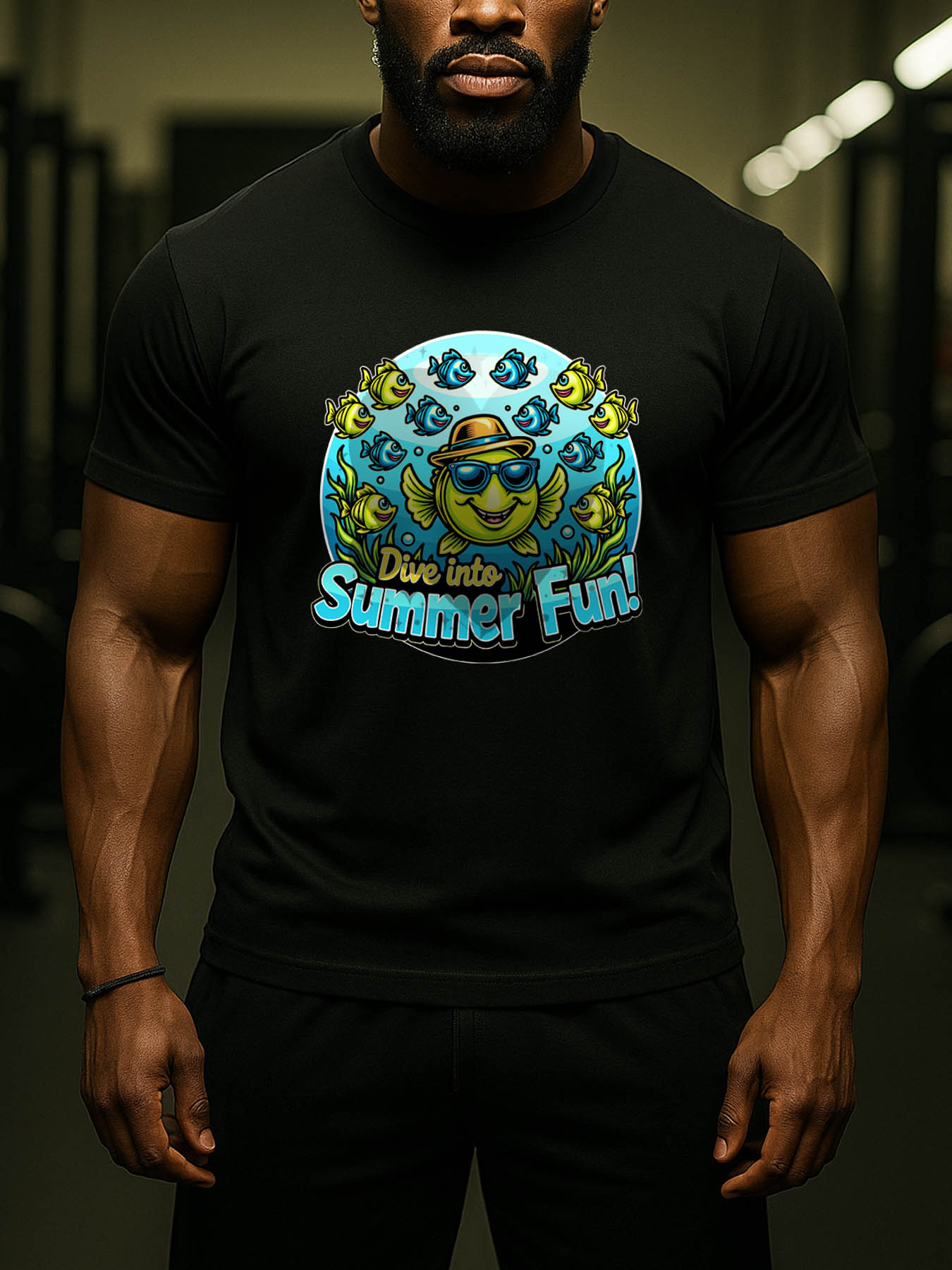 RTTMALL Caribbean Island Beach Print Casual Cotton Summer T-Shirt for Men, Breathable Quick Dry Graphic Tees