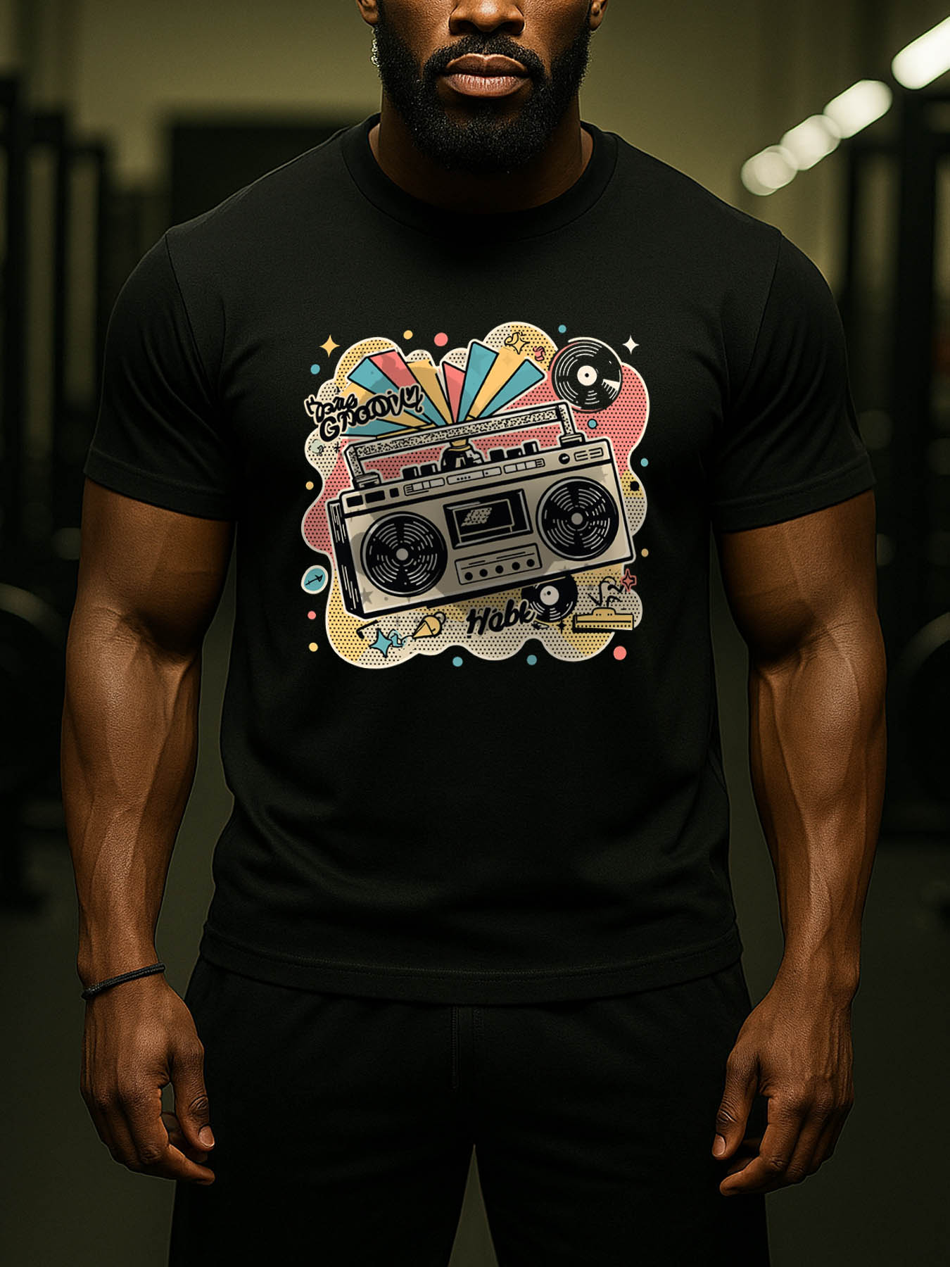 RTTMALL Caribbean Island Beach Print Casual Summer Cotton T-Shirts for Men