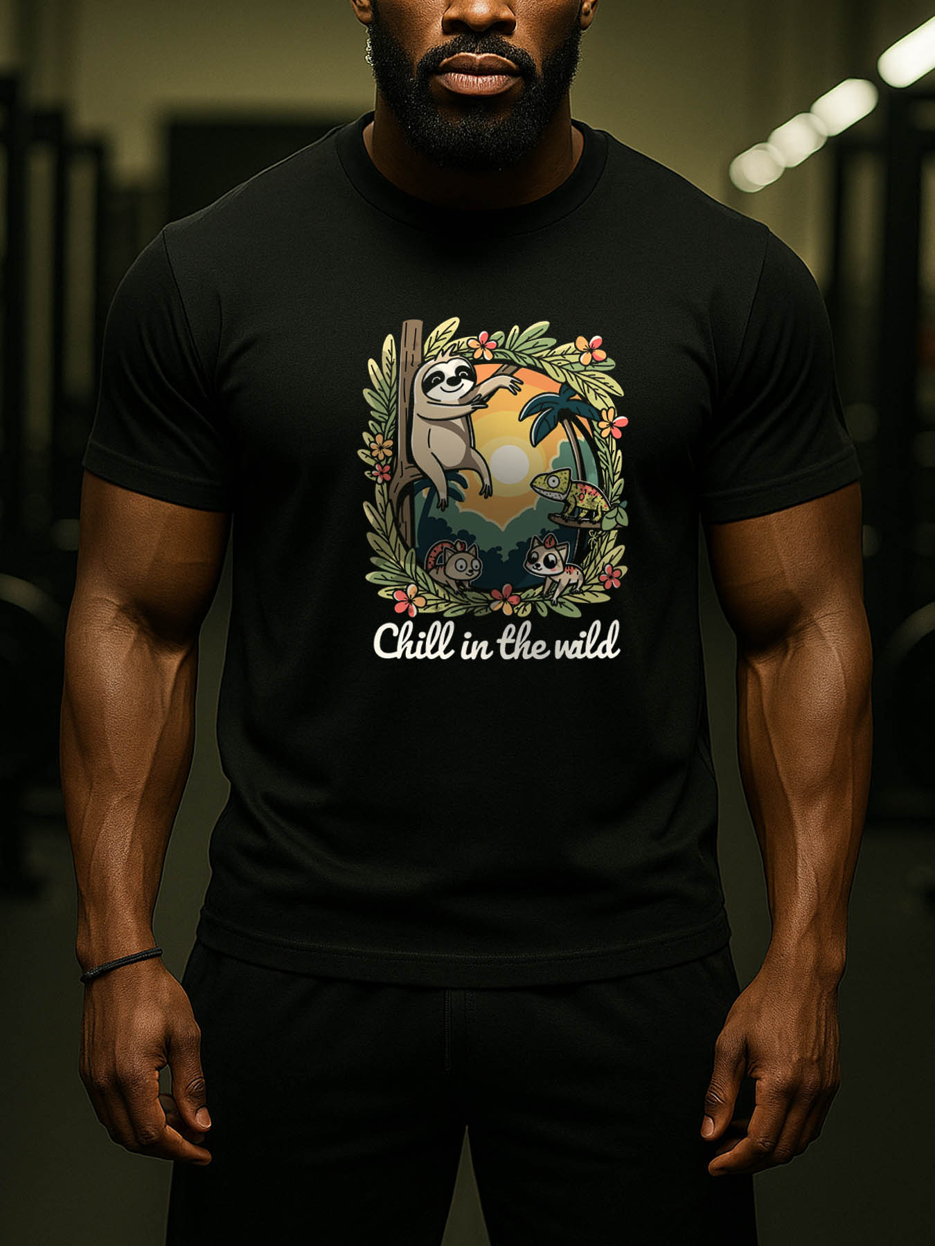 RTTMALL Caribbean Island Beach Casual Cotton Printed T-Shirt for Men, Breathable Lightweight All-Day Wear Summer Tee