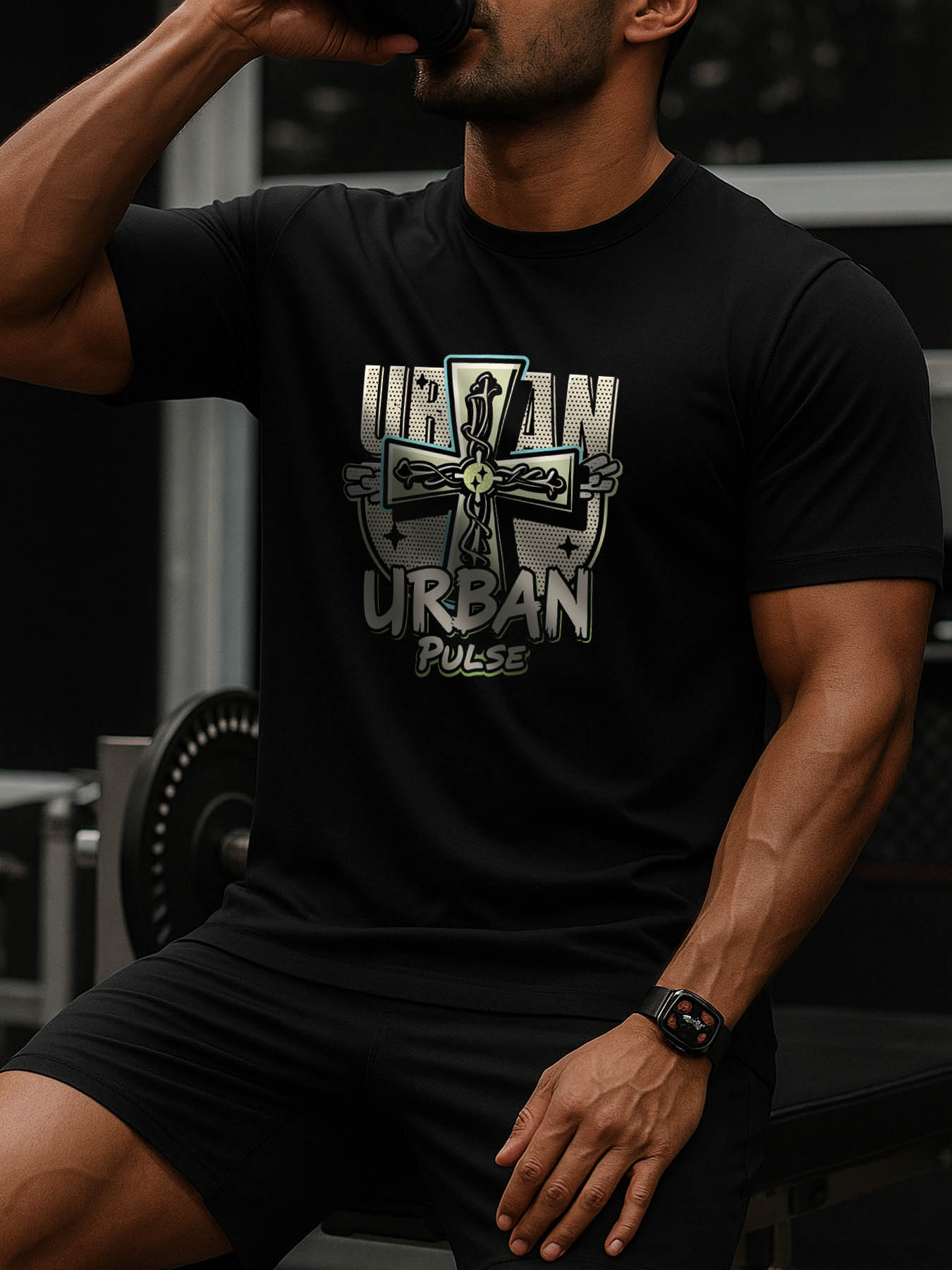 Men's 100% Cotton Lightweight Breathable RTTMALL Printed T-Shirts with Street Cross Graphic, Casual Summer Beach Caribbean Island Style Tees