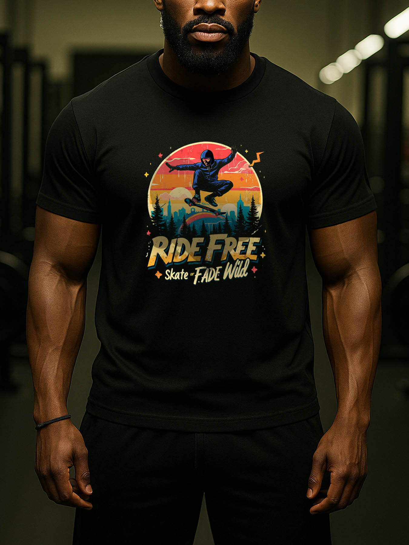 RTTMALL Caribbean Island Beach Printed Casual Summer Cotton T-Shirt for Men